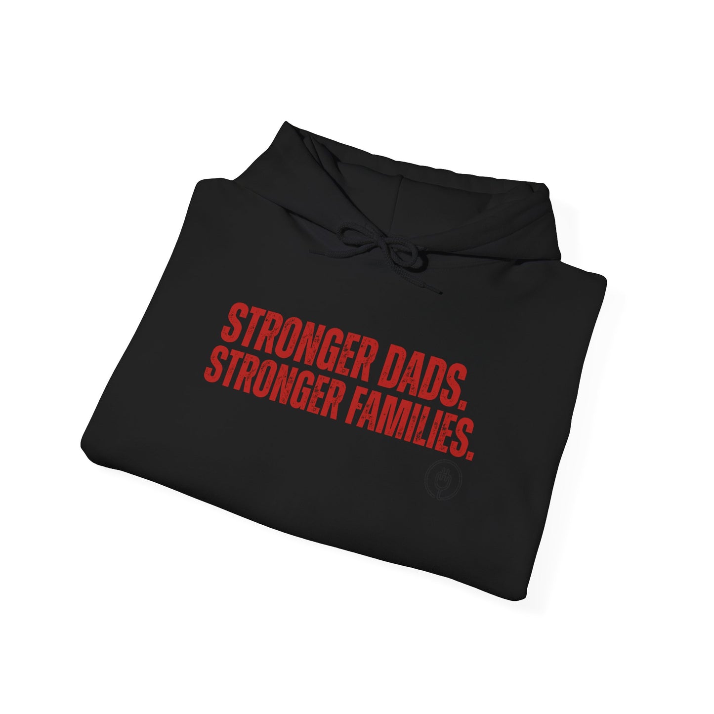 Stronger Dads. Stronger Families. Red Letters Adult Hoodie