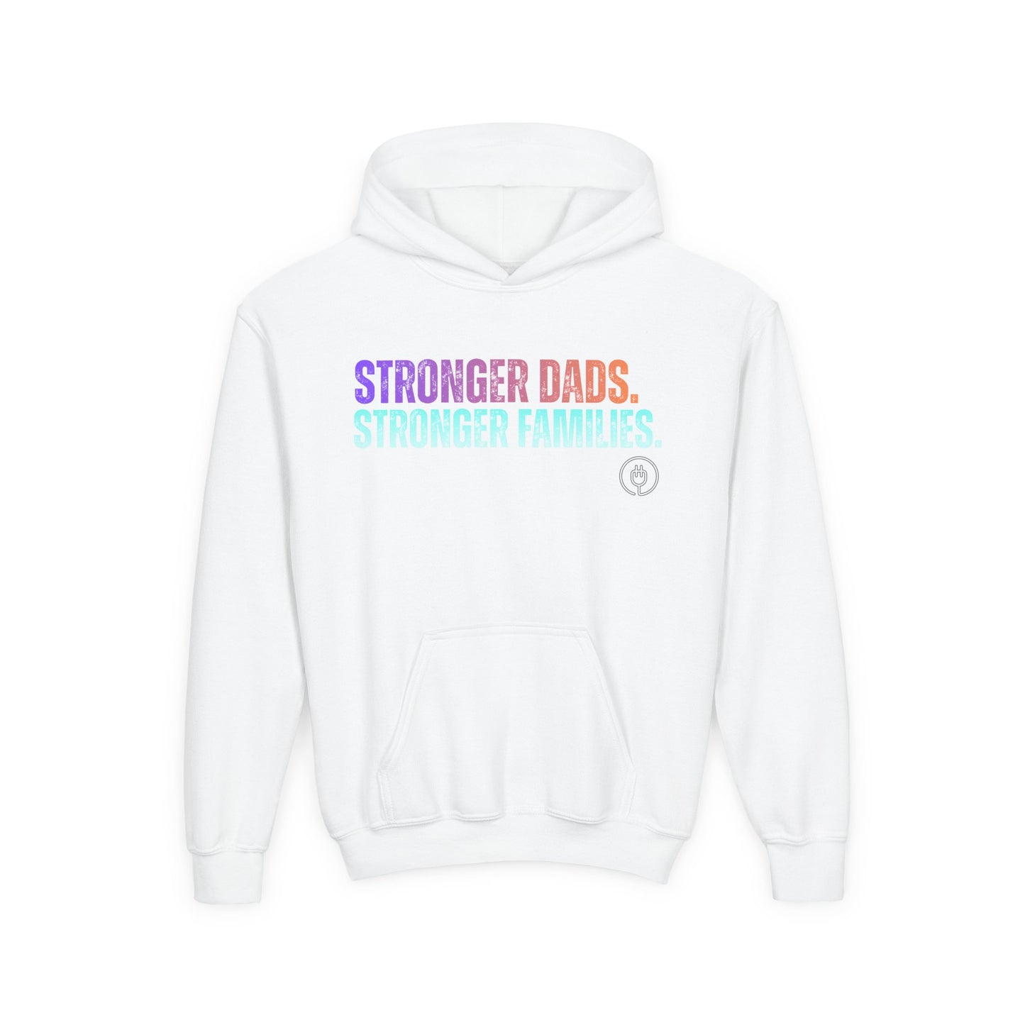 Stronger Dads. Stronger Families. Youth Pastel Hoodie