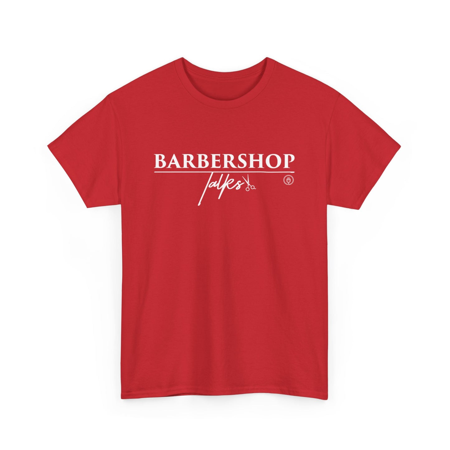 Barbershop Talk Logo White Shirt
