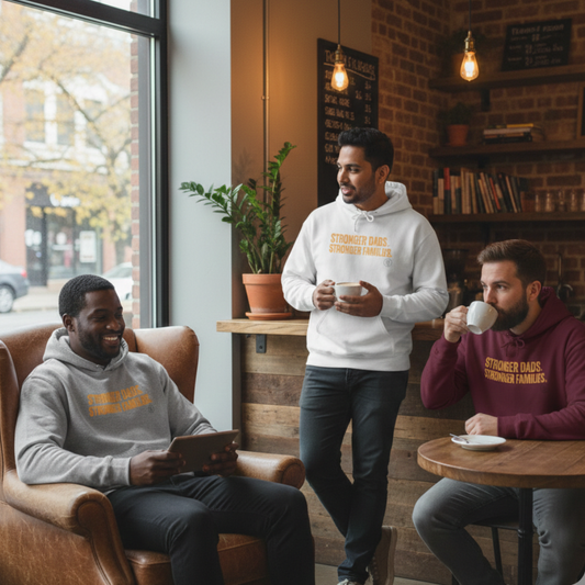 Hoodie — "Stronger Dads. Stronger Families." Pullover Hoodie