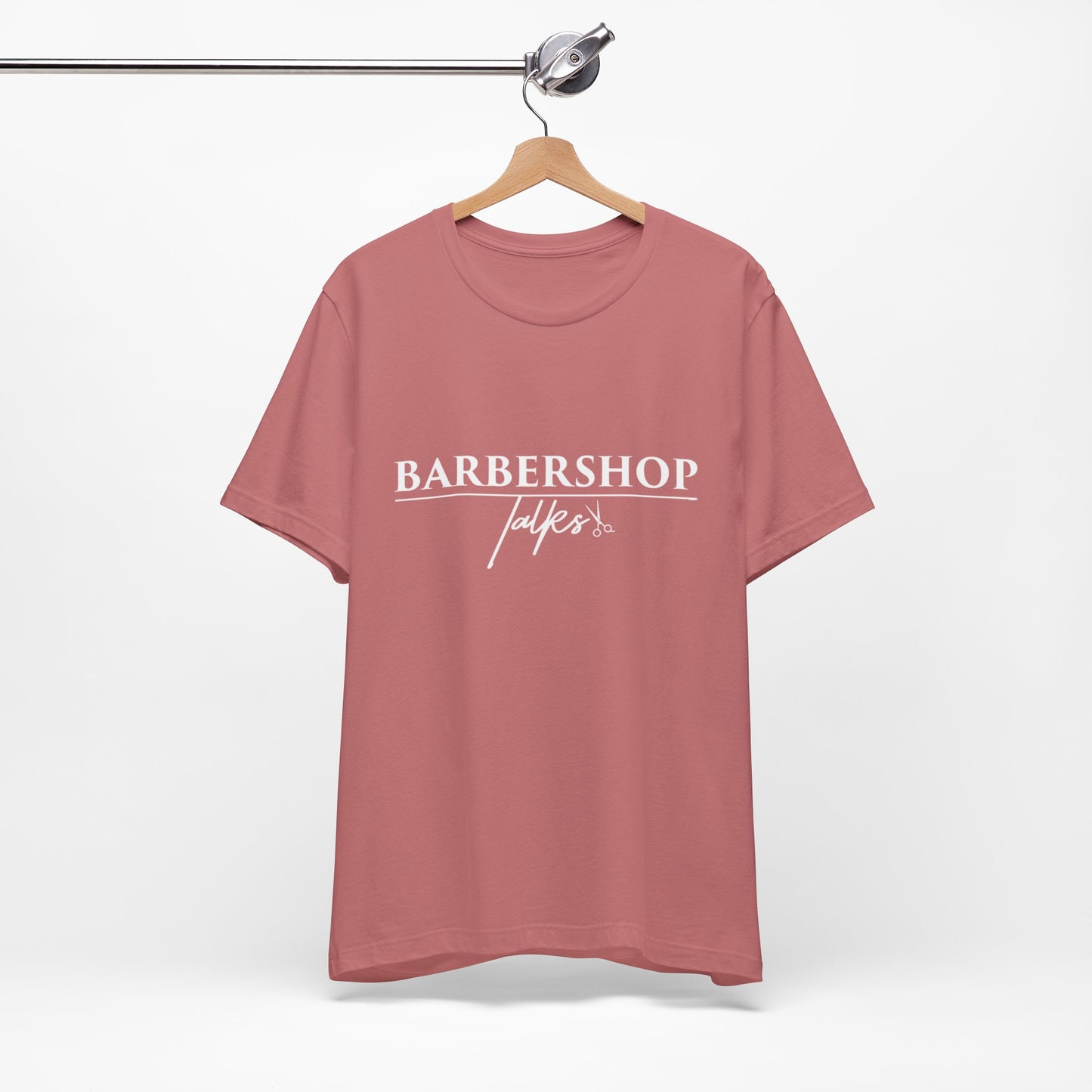Barbershop Talk Tee — Casual Barber Shop Graphic T-Shirt