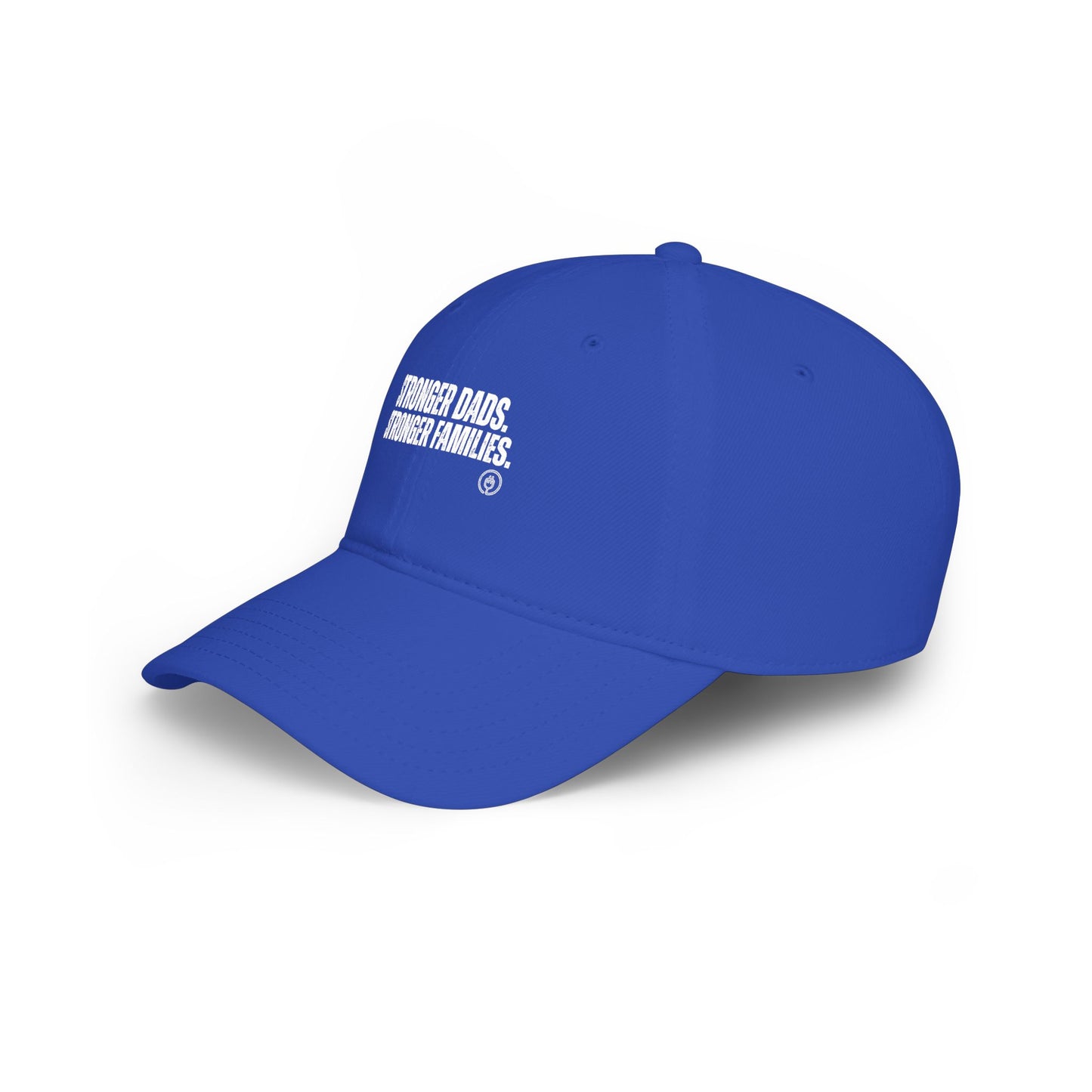 Dad Strength Baseball Cap — "Stronger Dads, Stronger Families." Red Low-Profile Hat
