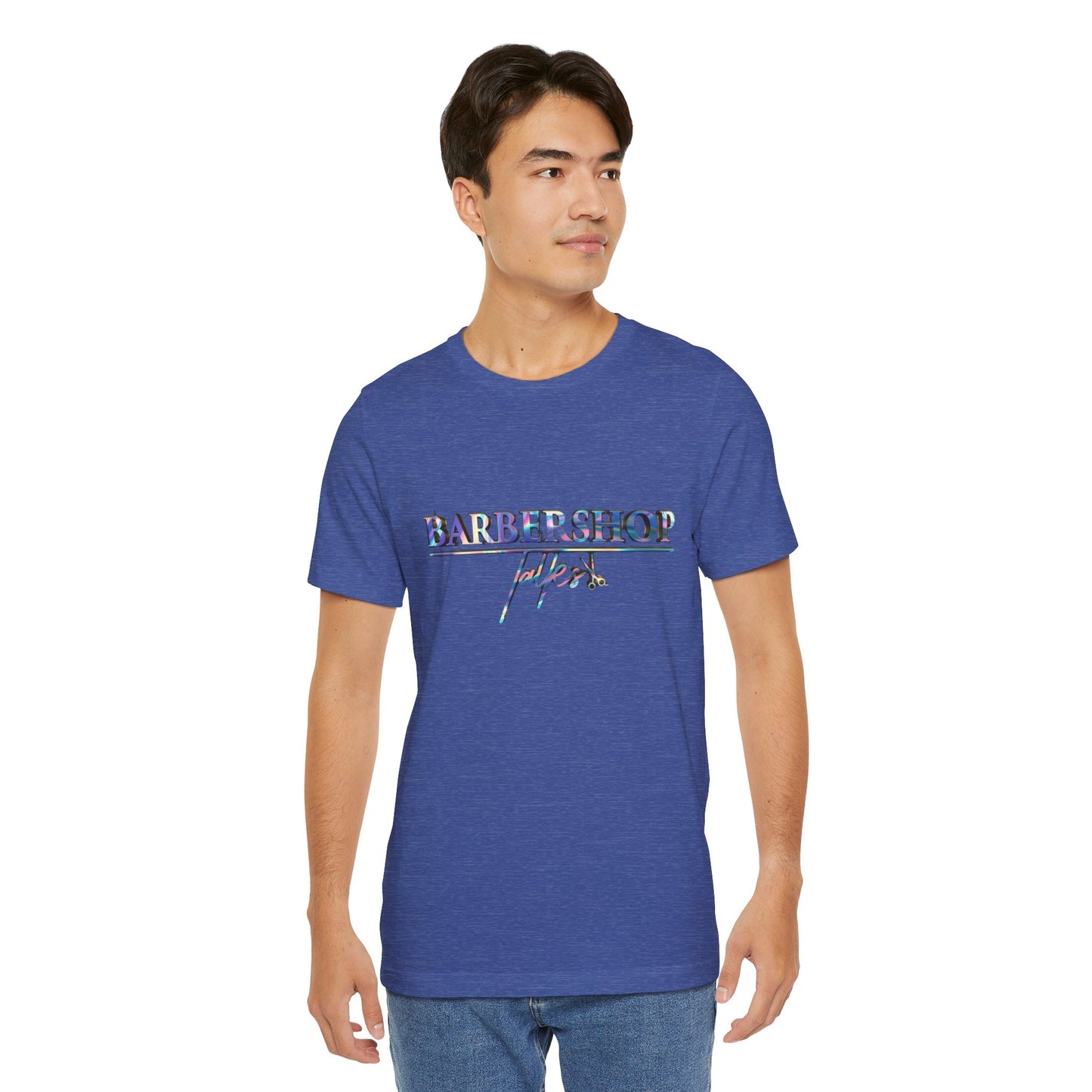 Barbershop Vibes Tee — 'Barbershop Life' Retro Script T-Shirt