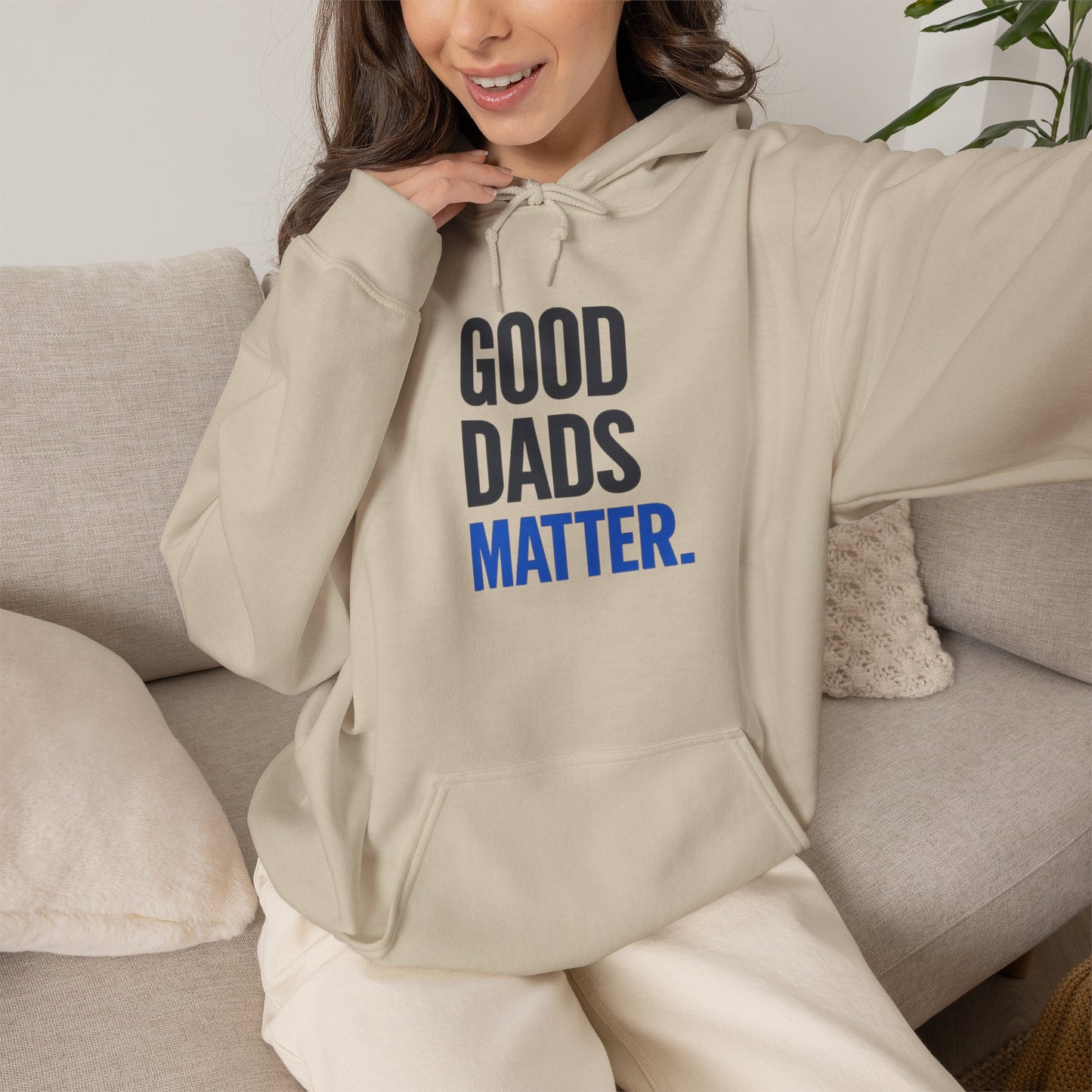 Good Dads Matter Black & Blue Adult Hoodie