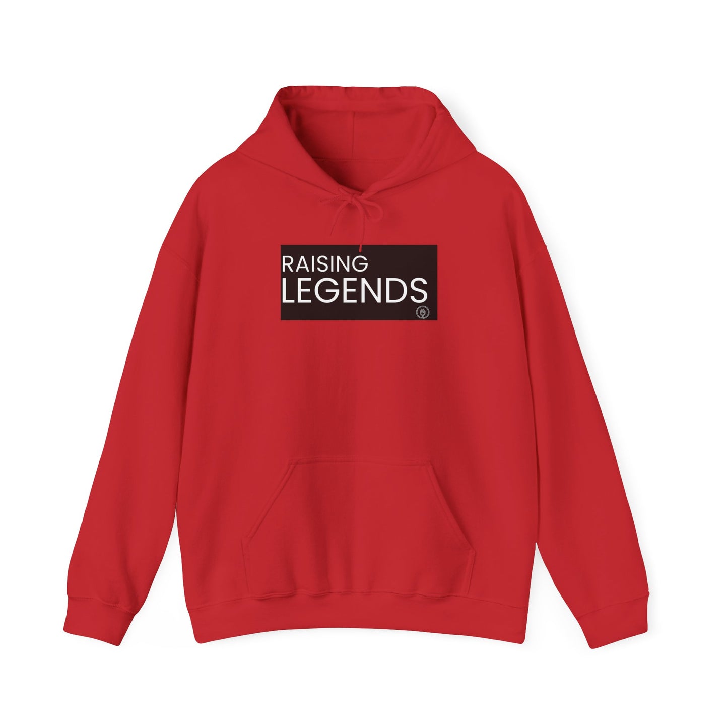 Raising Legends Hoodie - Bold Black Box Text Sweatshirt for Parents & Mentors