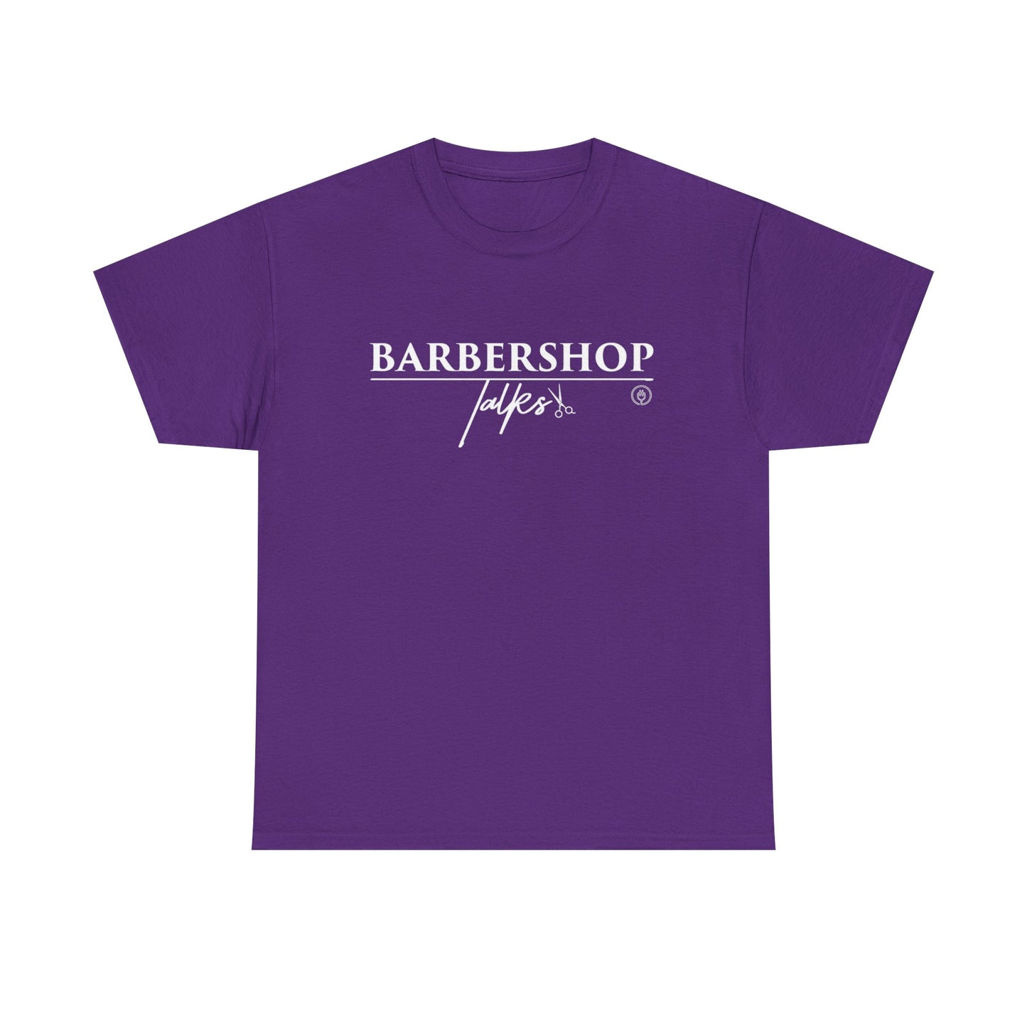 Barbershop Talk Logo White Shirt