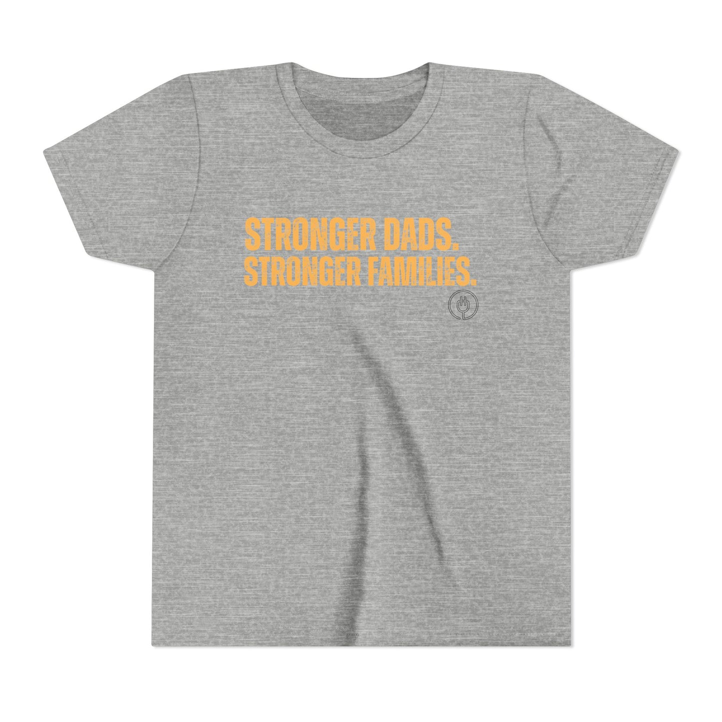 Youth Tee – "Stronger Dads, Stronger Families." Inspirational Kids Shirt for Father's Day & Family Support
