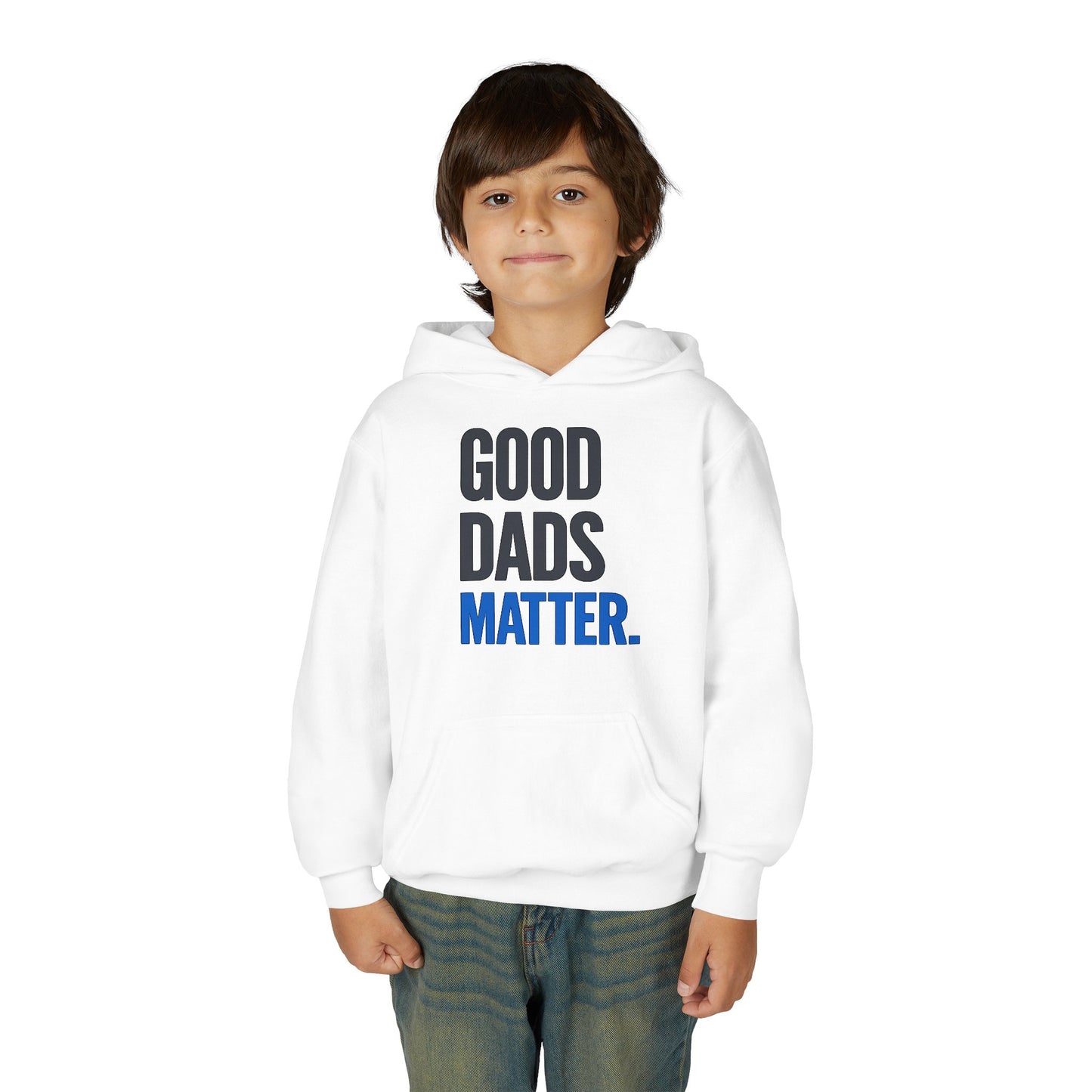 Good Dads Matter Black & Blue Youth Hoodie
