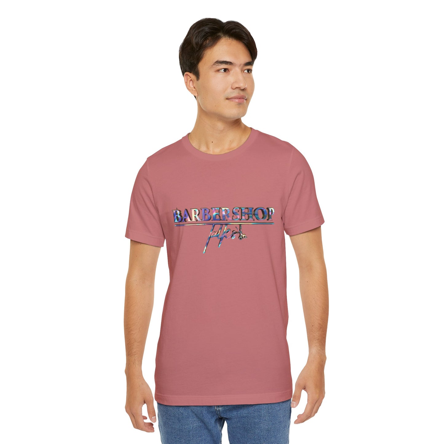 Barbershop Vibes Tee — 'Barbershop Life' Retro Script T-Shirt