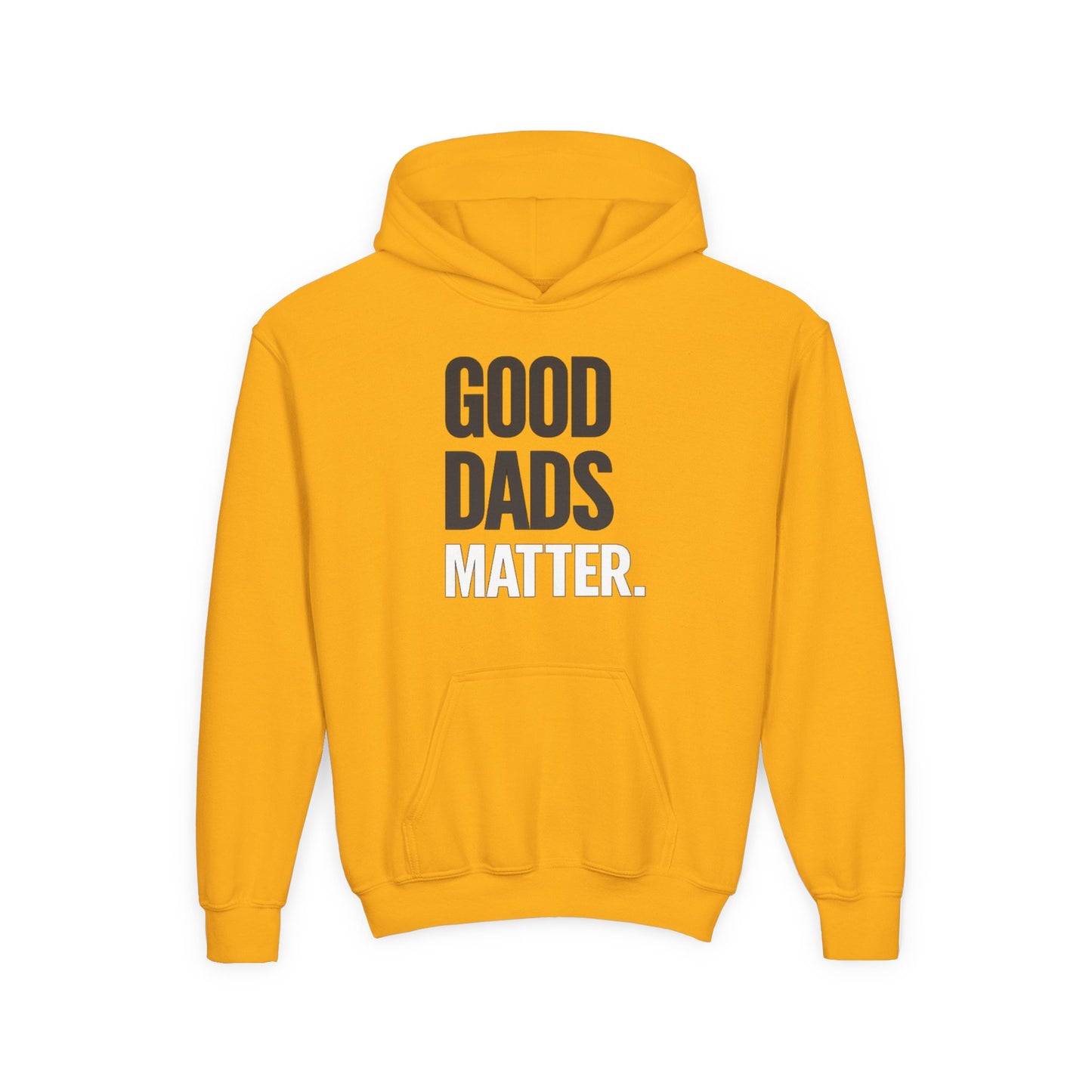 Good Dads Matter. Black and White Youth Hoodie