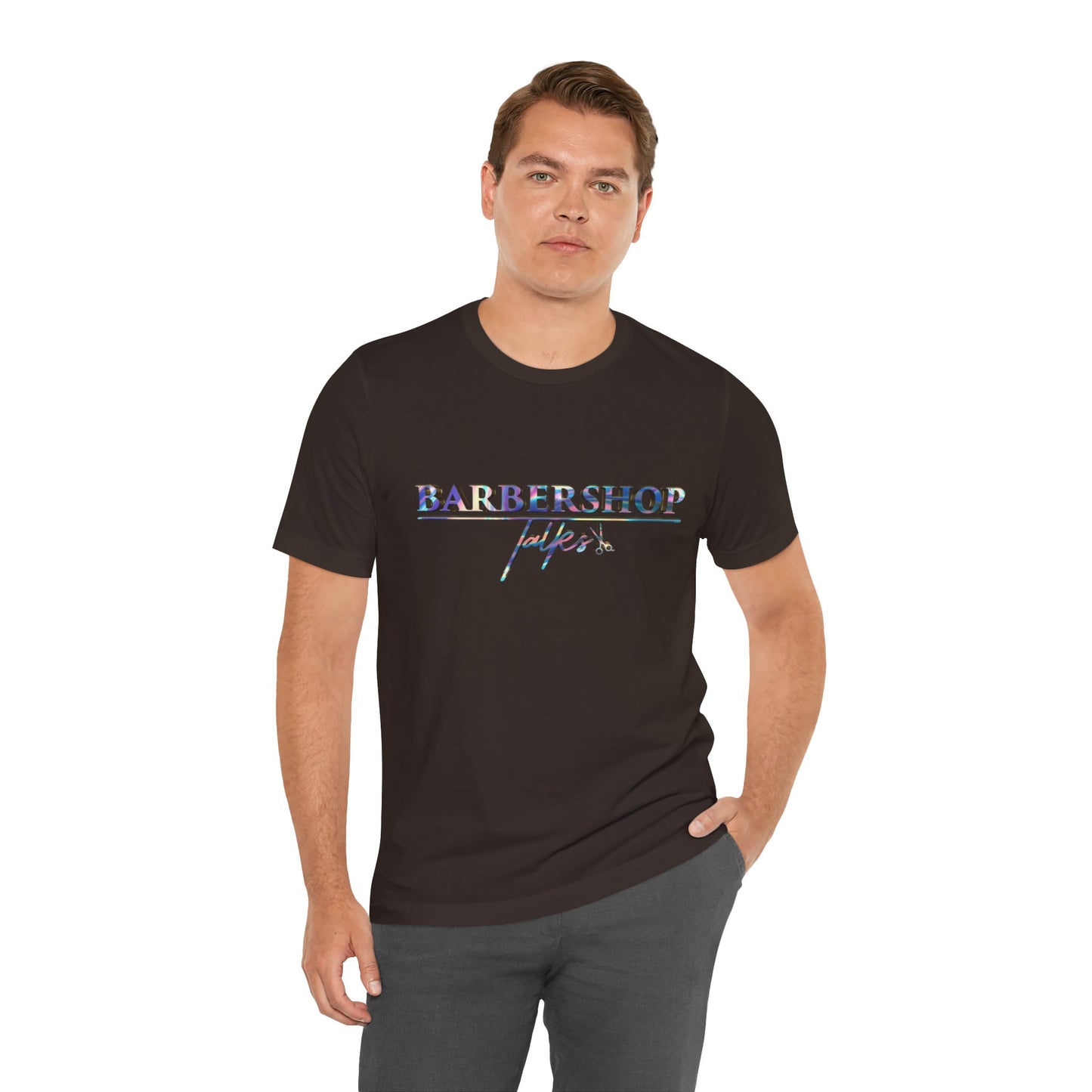 Barbershop Vibes Tee — 'Barbershop Life' Retro Script T-Shirt