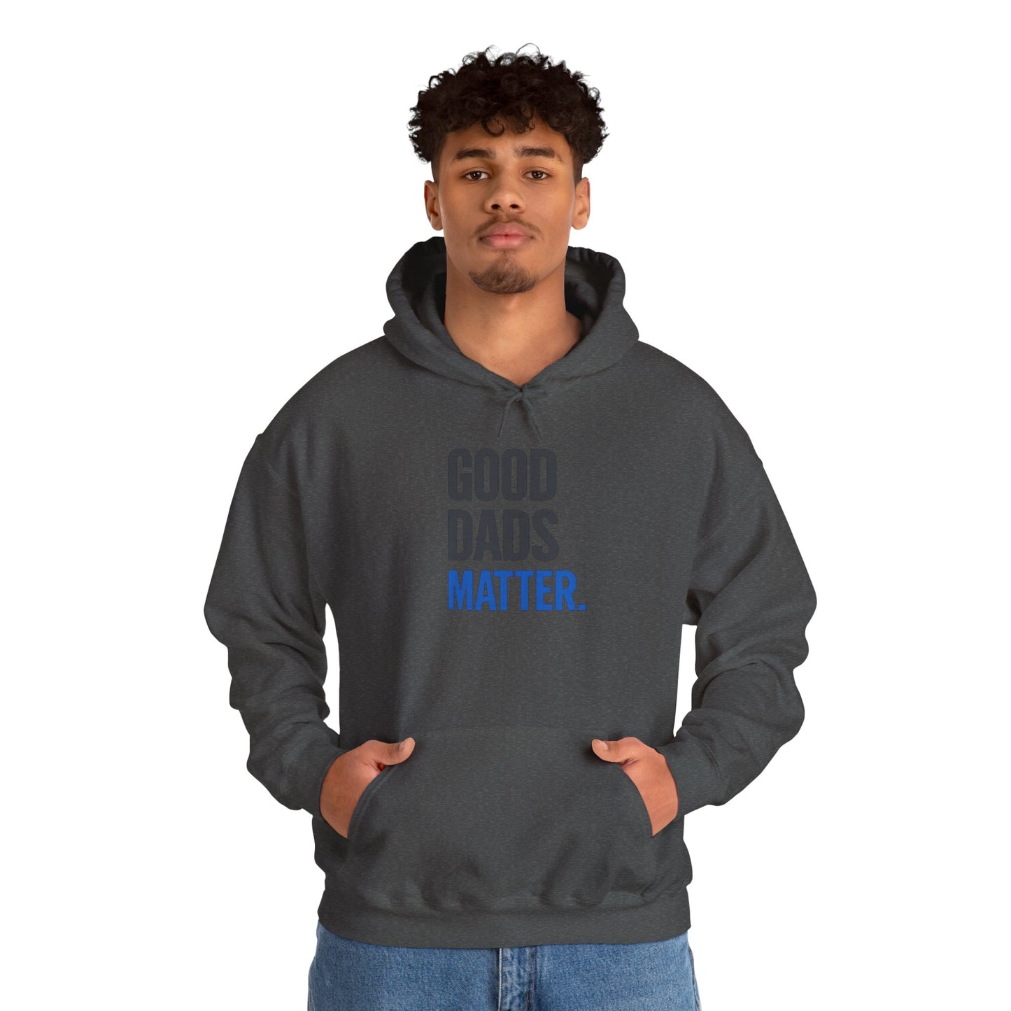Good Dads Matter Black & Blue Adult Hoodie