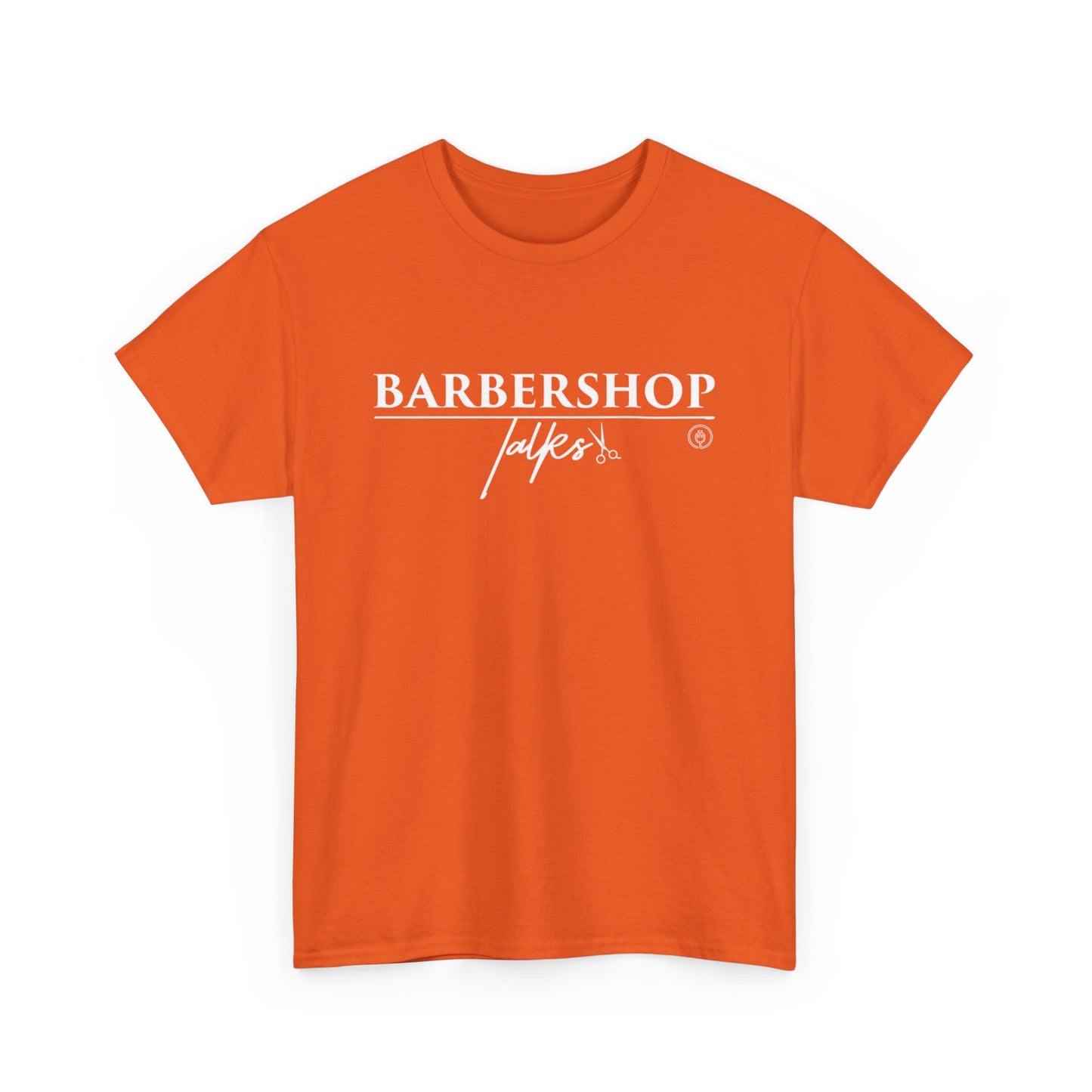 Barbershop Talk Logo White Shirt
