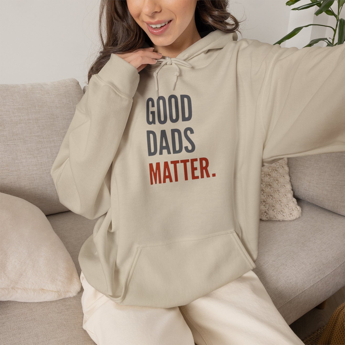 Good Dads Matter Black & Red Adult Hoodie
