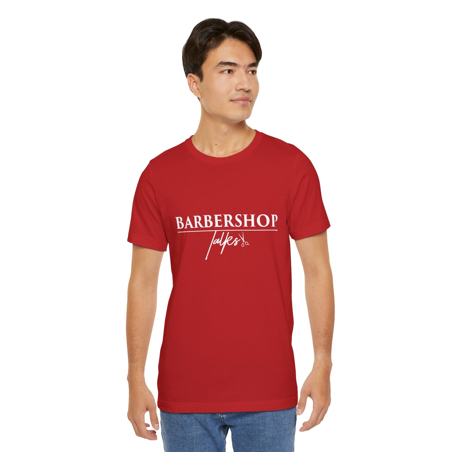 Barbershop Talk Tee — Casual Barber Shop Graphic T-Shirt
