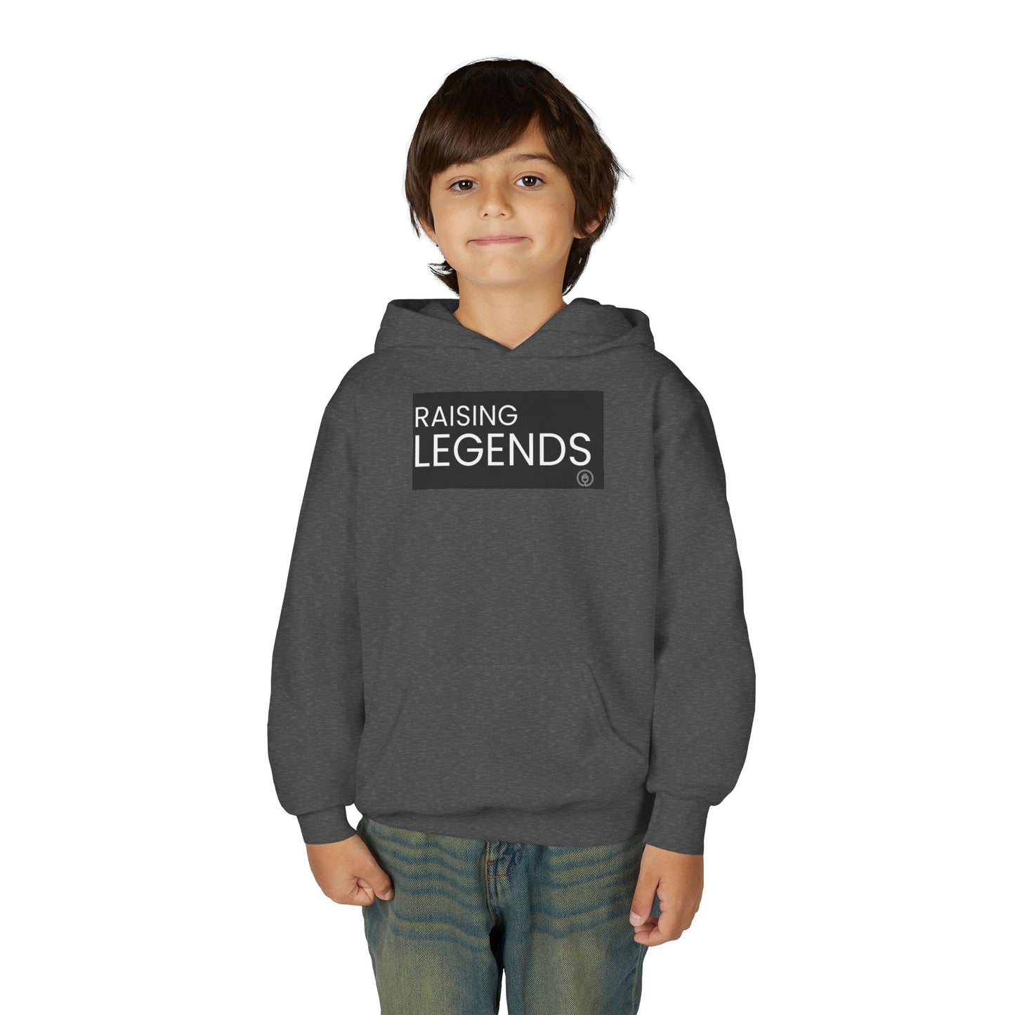 Youth Hoodie — "Raising Legends" Graphic Pullover for Kids