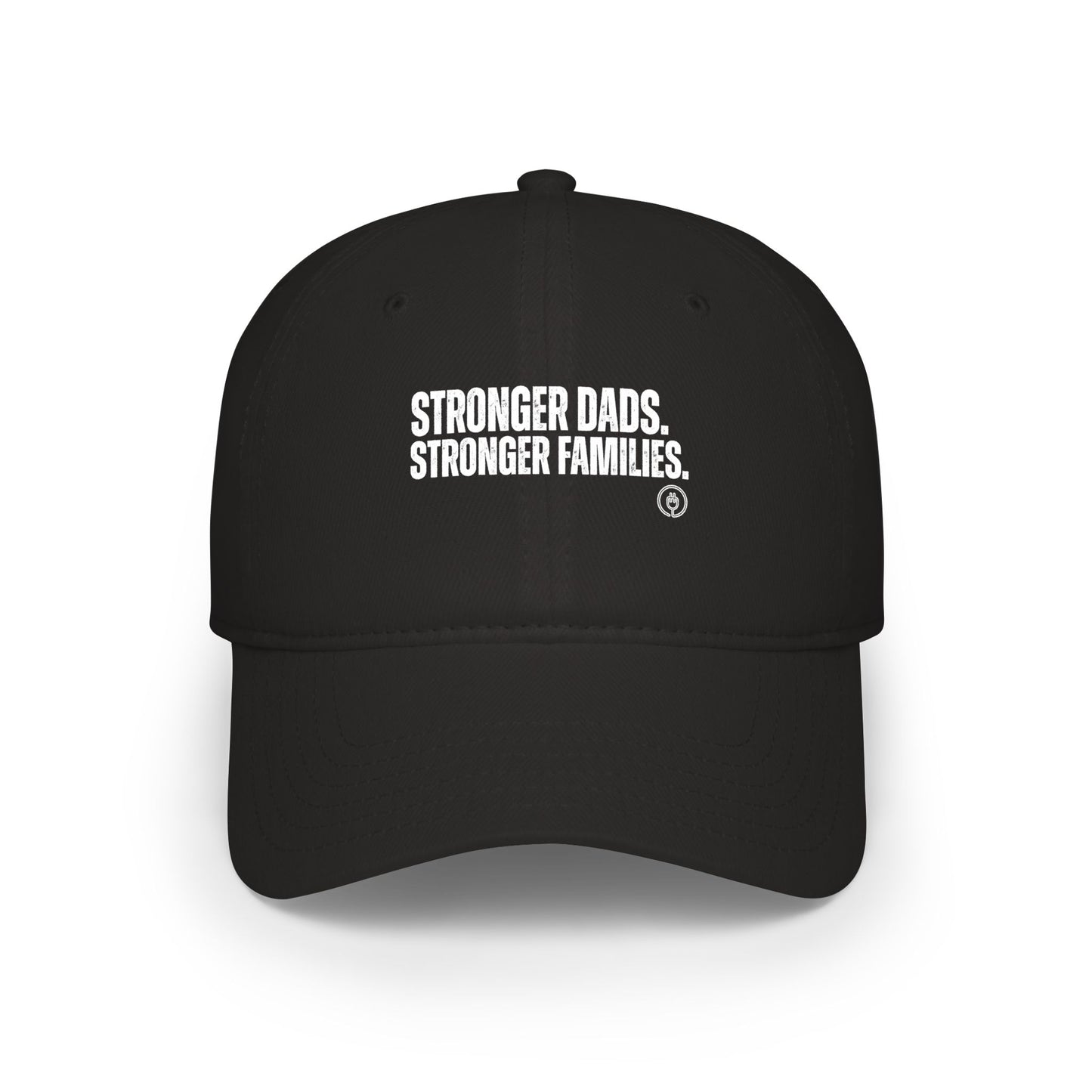 Dad Strength Baseball Cap — "Stronger Dads, Stronger Families." Red Low-Profile Hat
