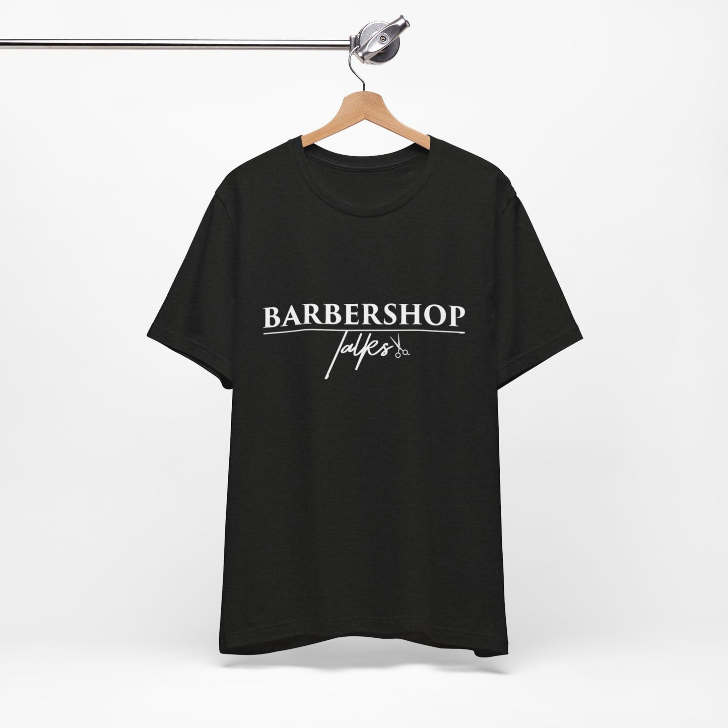 Barbershop Talk Tee — Casual Barber Shop Graphic T-Shirt