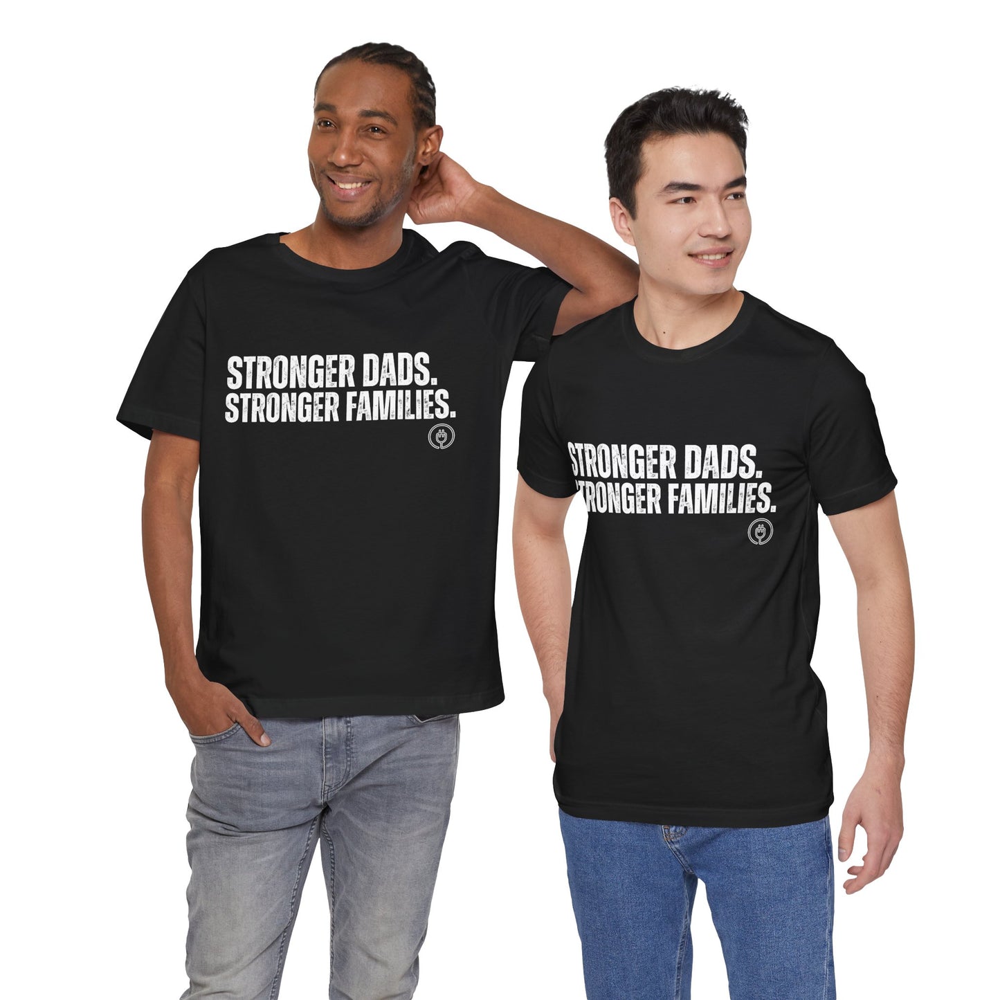 Strong Fathers Tee — "Stronger Dads. Stronger Families." Patriotic Family Pride T‑Shirt