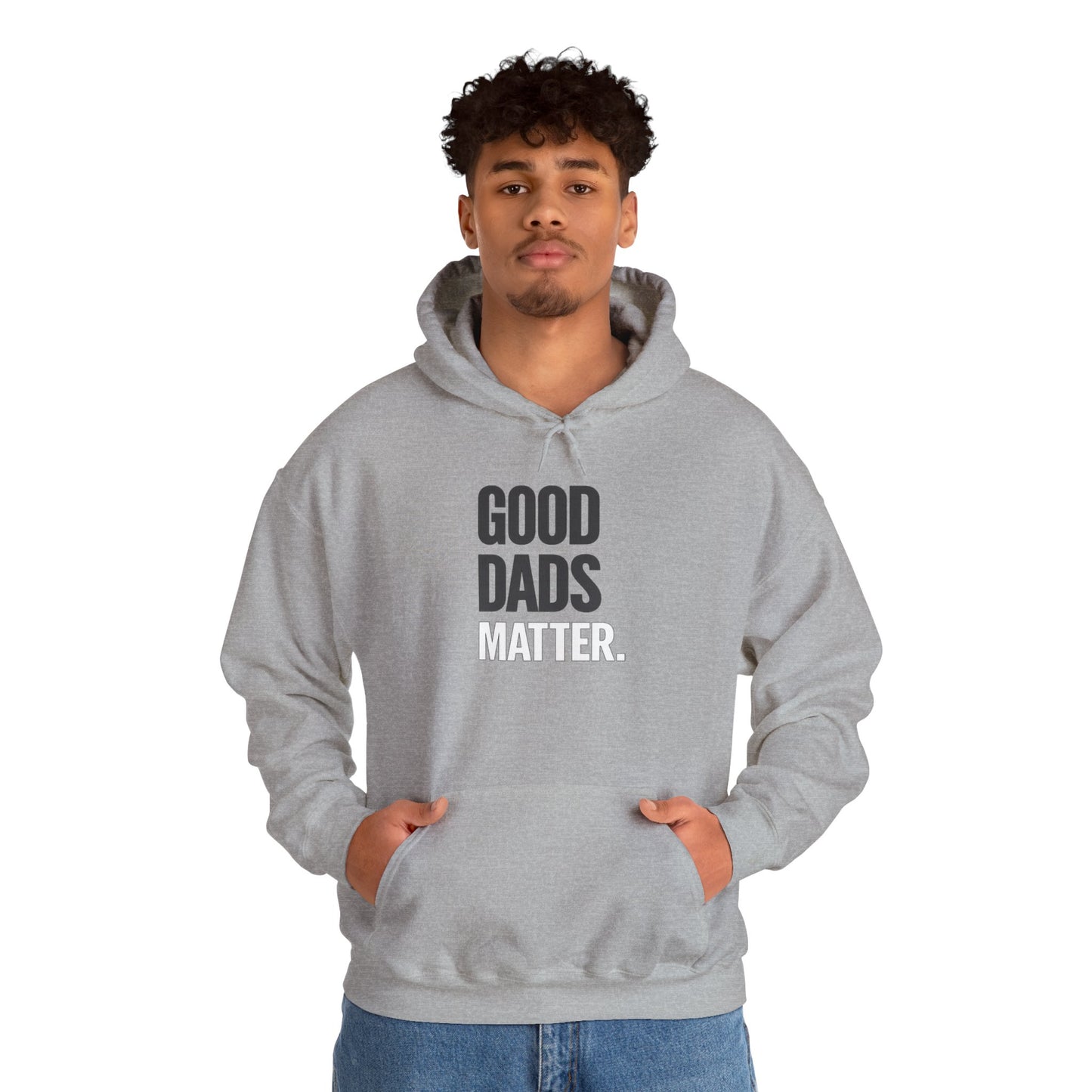 Good Dads Matter Black & White Adult Hoodie