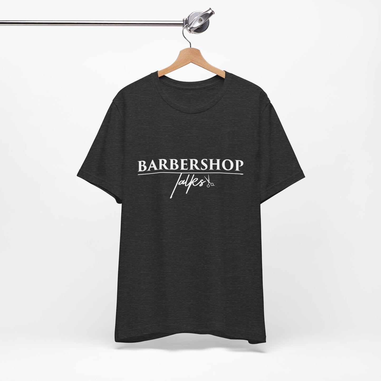 Barbershop Talk Tee — Casual Barber Shop Graphic T-Shirt