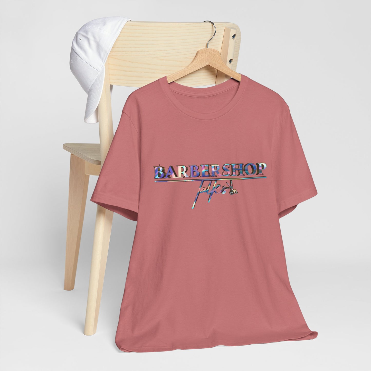 Barbershop Vibes Tee — 'Barbershop Life' Retro Script T-Shirt