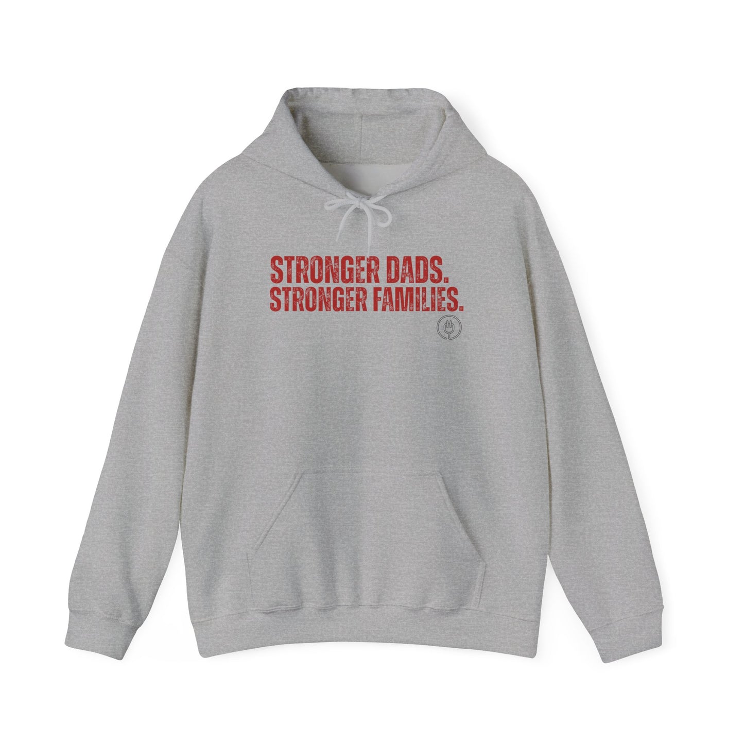 Hoodie — "Stronger Dads. Stronger Families." Crewneck Hoodie | Fatherhood Advocacy Gift