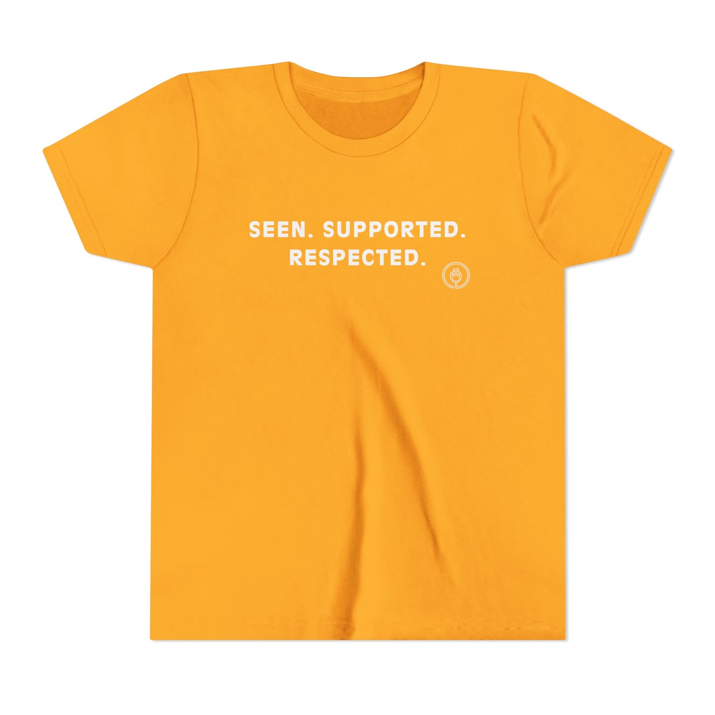 Seen. Supported. Respected. Youth Tee — Empowerment Kids Short Sleeve Shirt