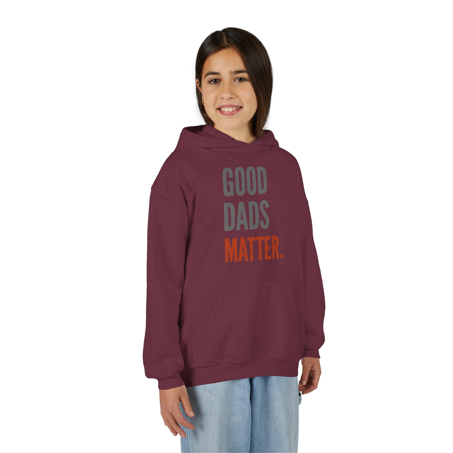 Good Dads Matter Black & Red Youth Hoodie