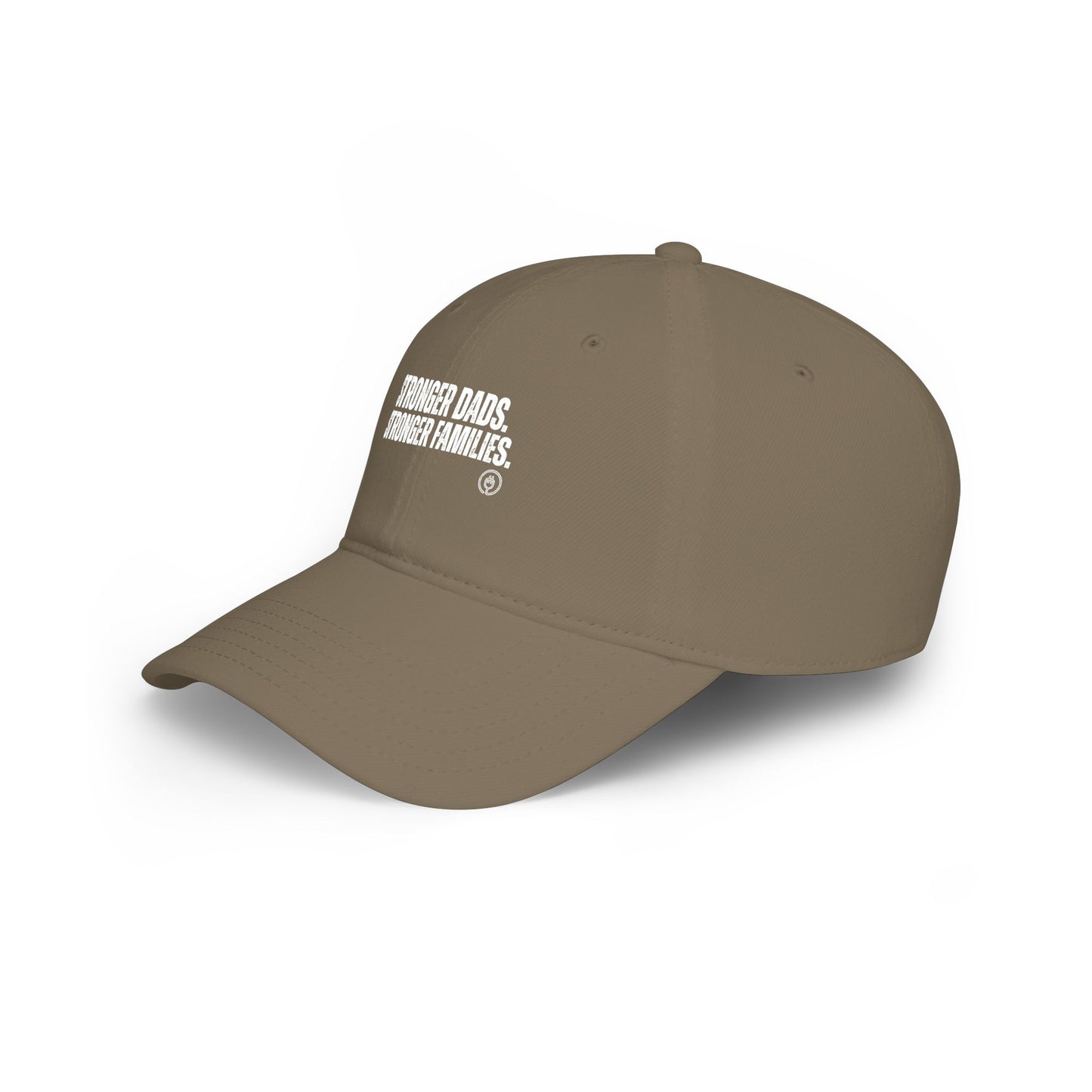 Dad Strength Baseball Cap — "Stronger Dads, Stronger Families." Red Low-Profile Hat
