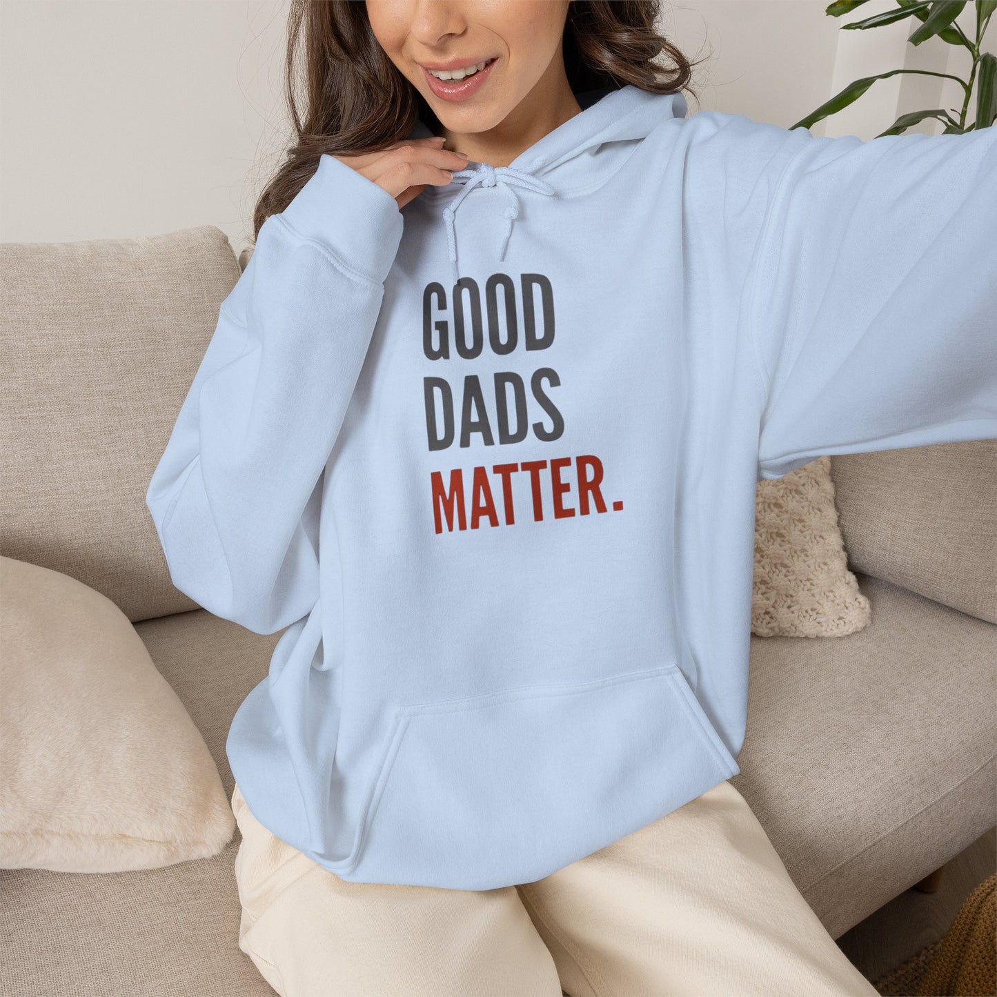 Good Dads Matter Black & Red Adult Hoodie