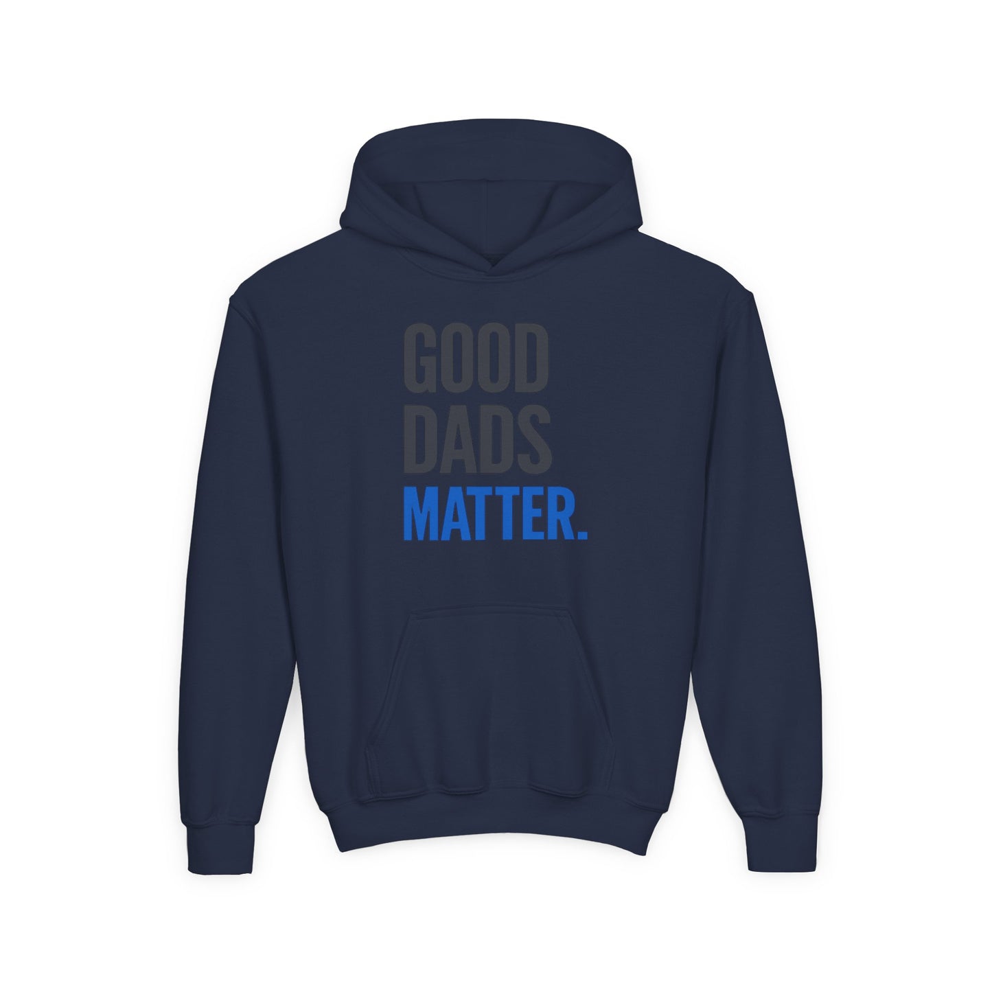 Good Dads Matter Black & Blue Youth Hoodie