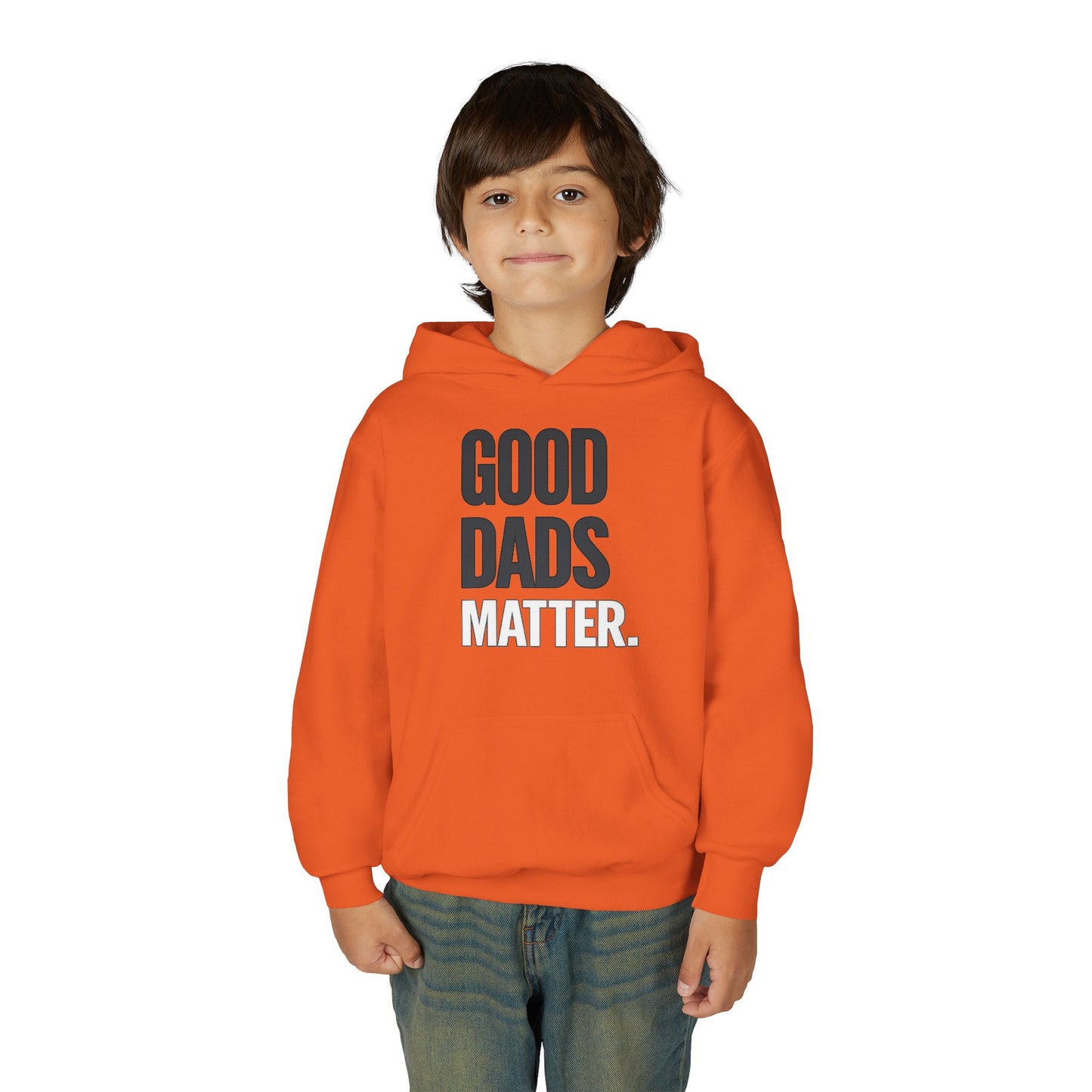 Good Dads Matter. Black and White Youth Hoodie