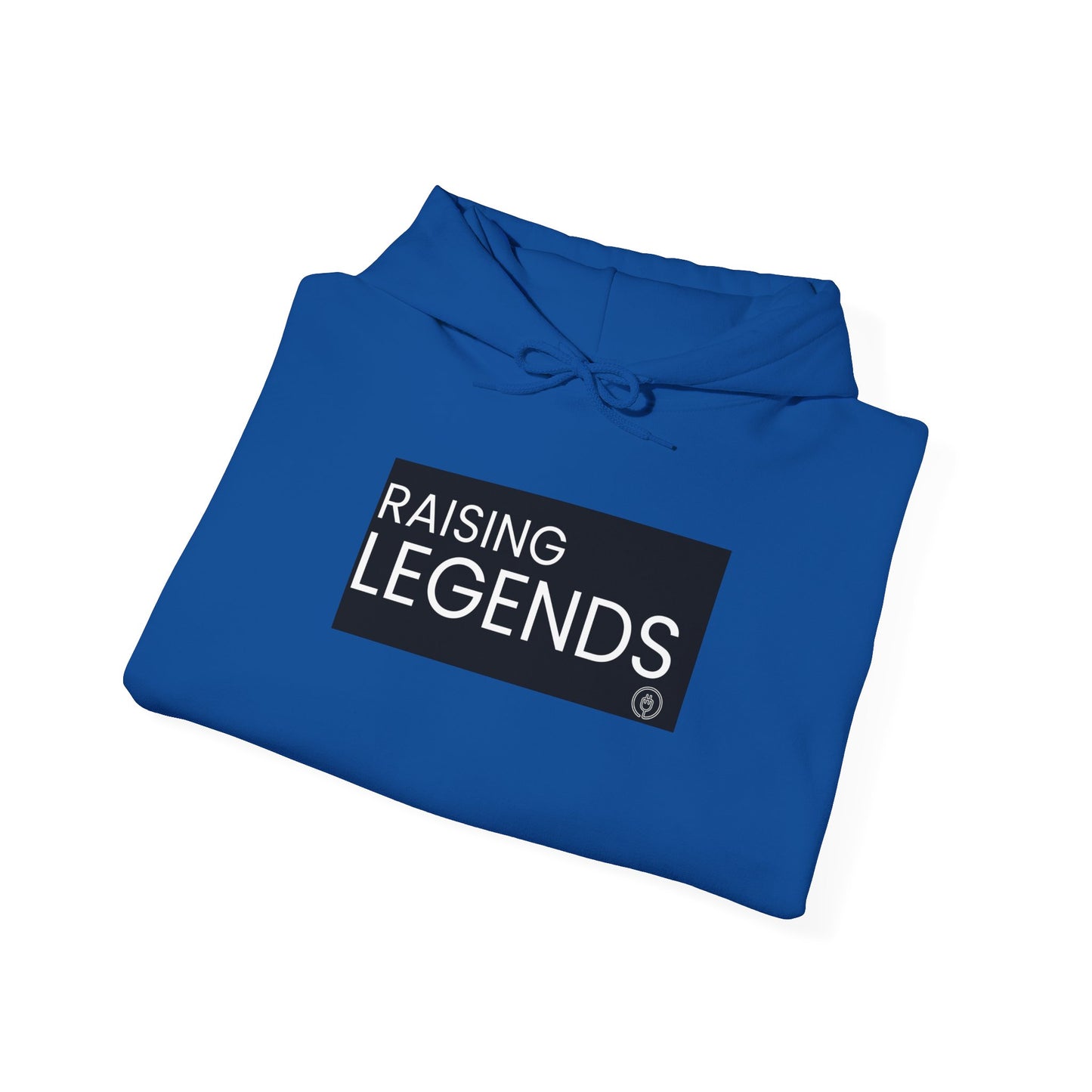 Raising Legends Hoodie - Bold Black Box Text Sweatshirt for Parents & Mentors