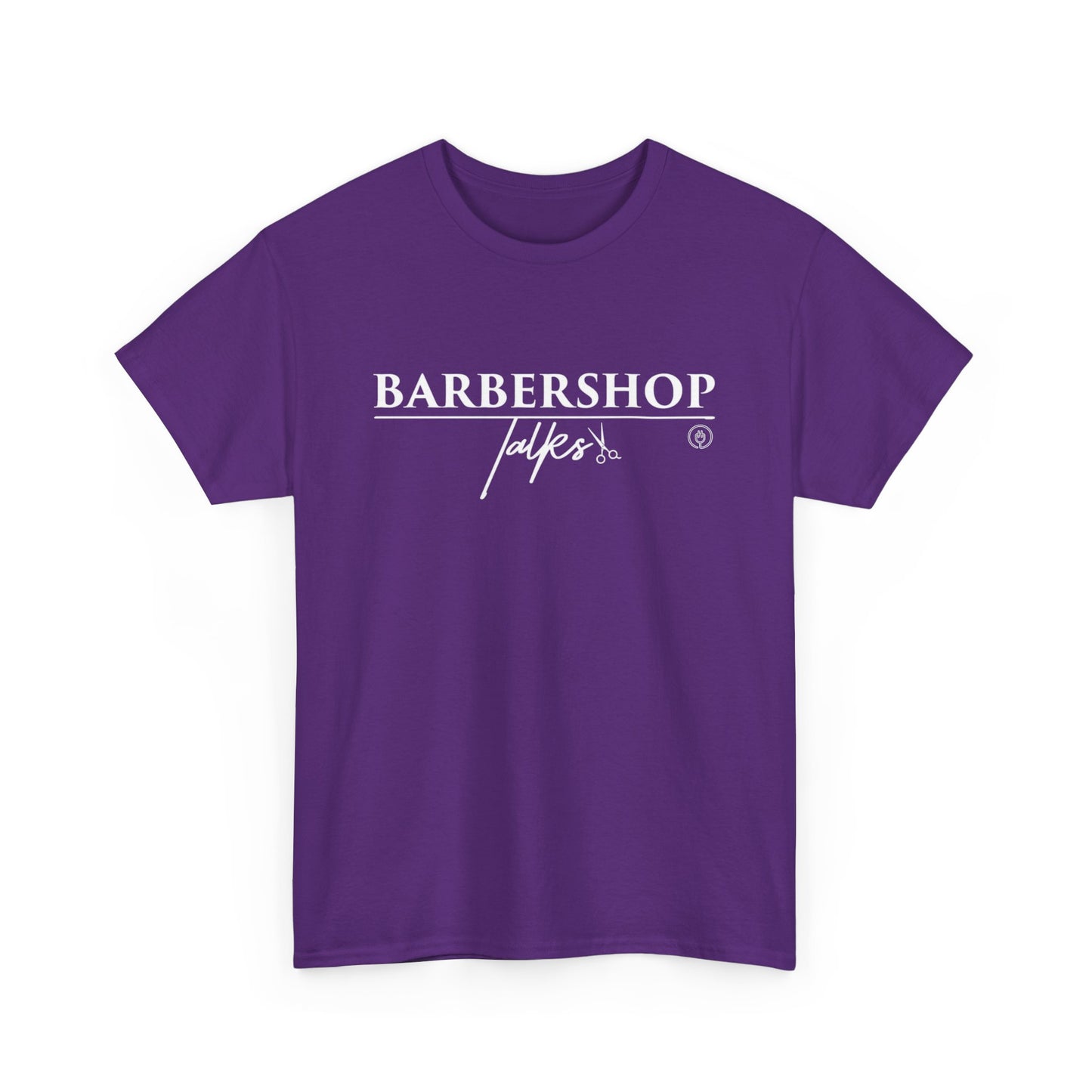 Barbershop Talk Logo White Shirt