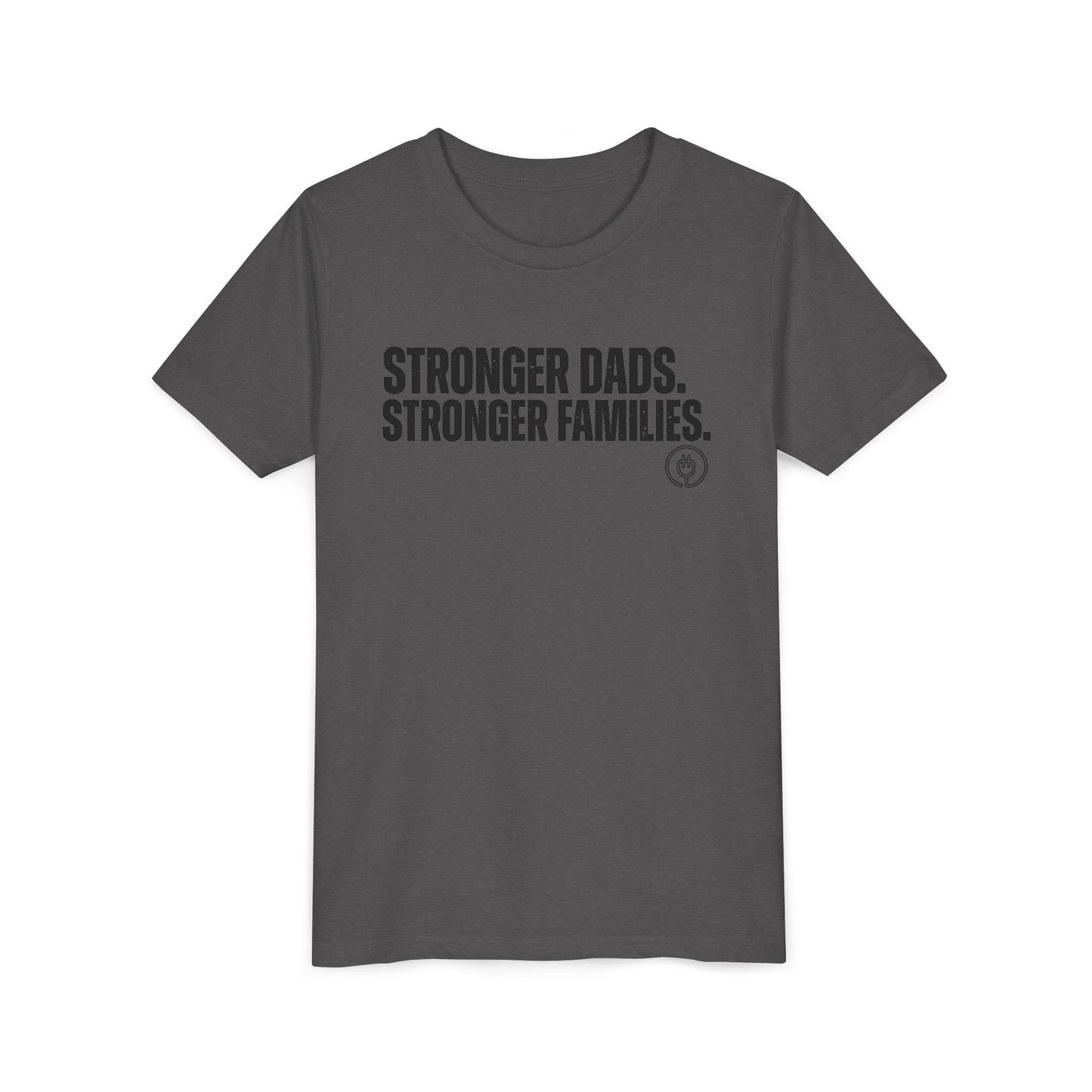 Youth Tee "Stronger Dads. Stronger Families." – Father's Day Kids Shirt