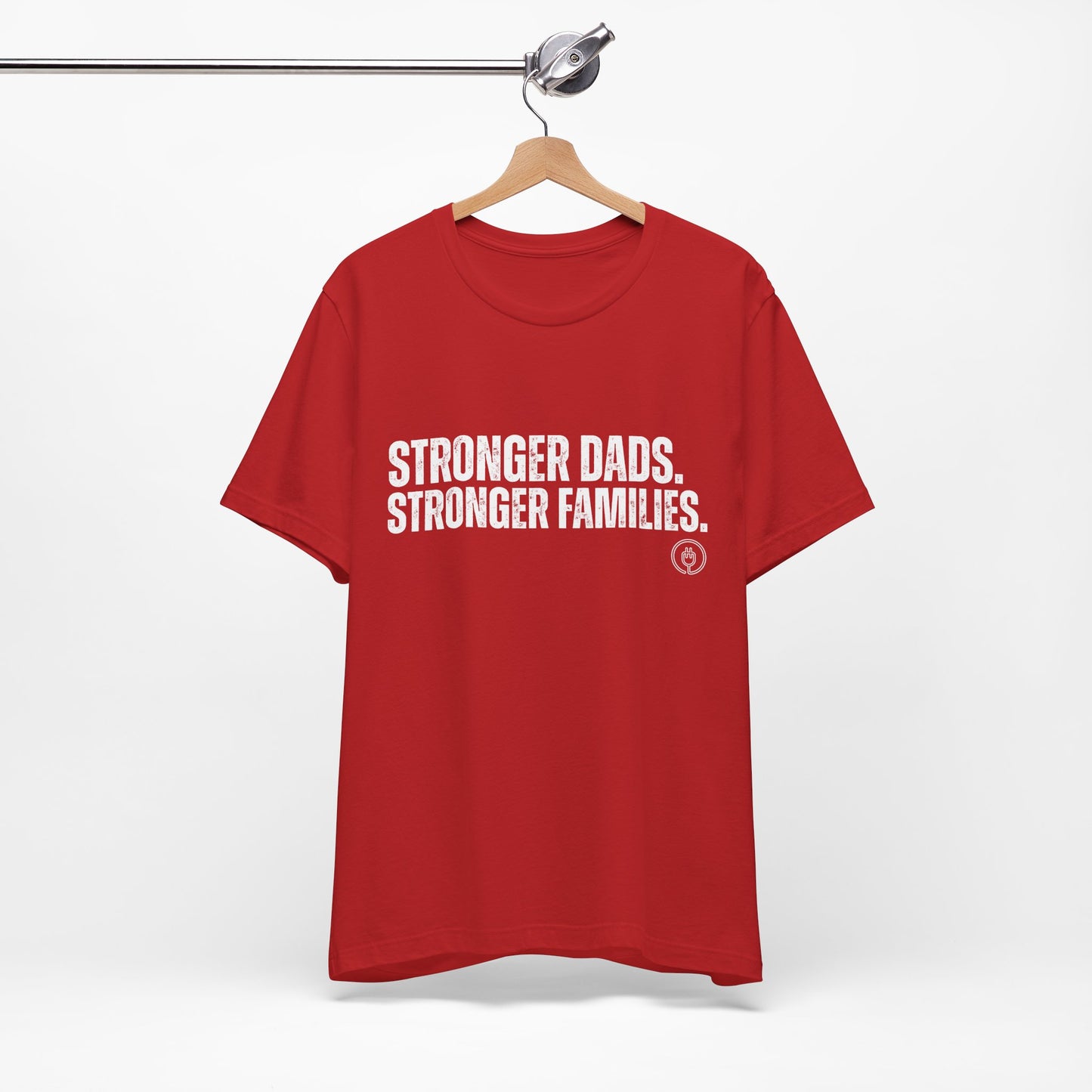 Strong Fathers Tee — "Stronger Dads. Stronger Families." Patriotic Family Pride T‑Shirt
