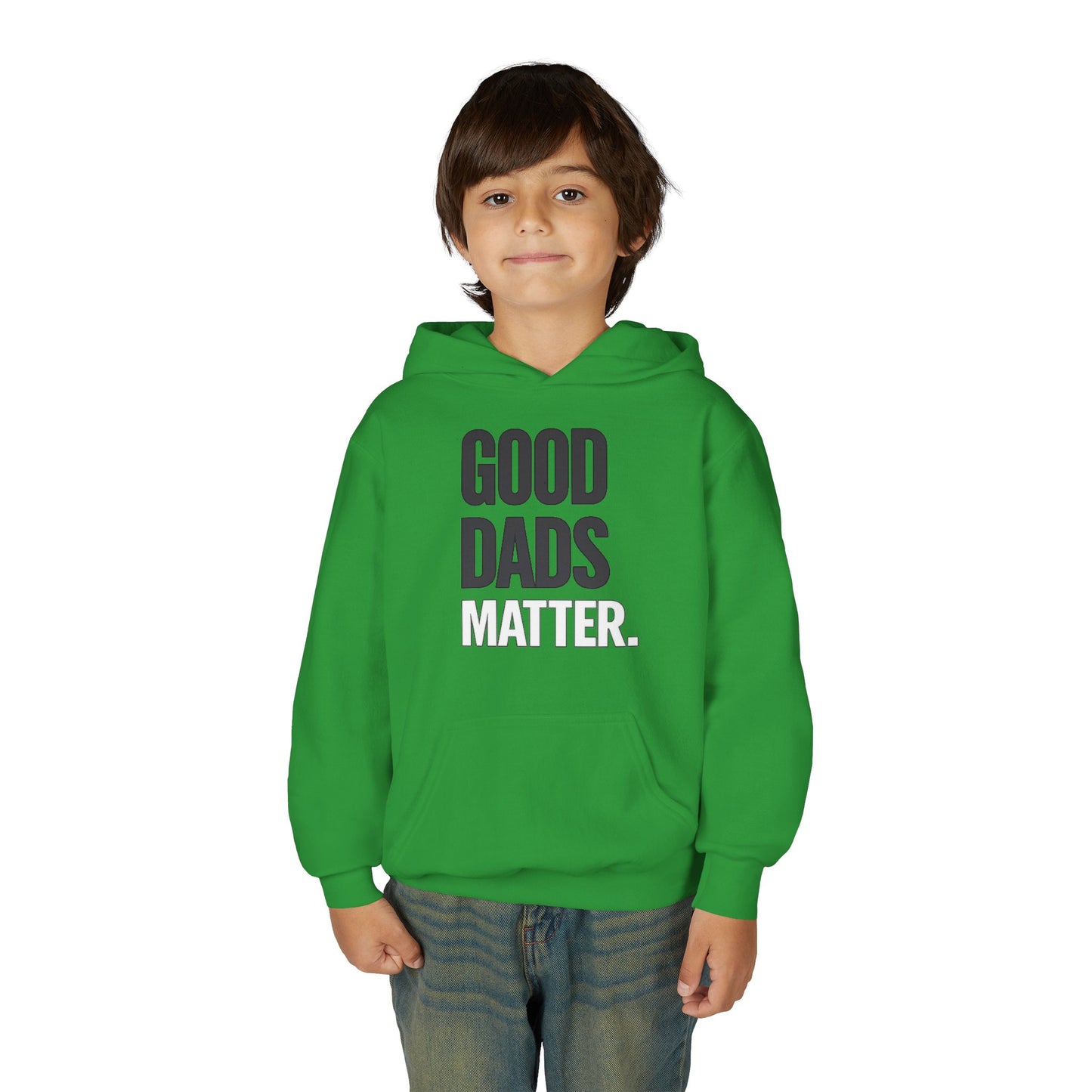 Good Dads Matter. Black and White Youth Hoodie