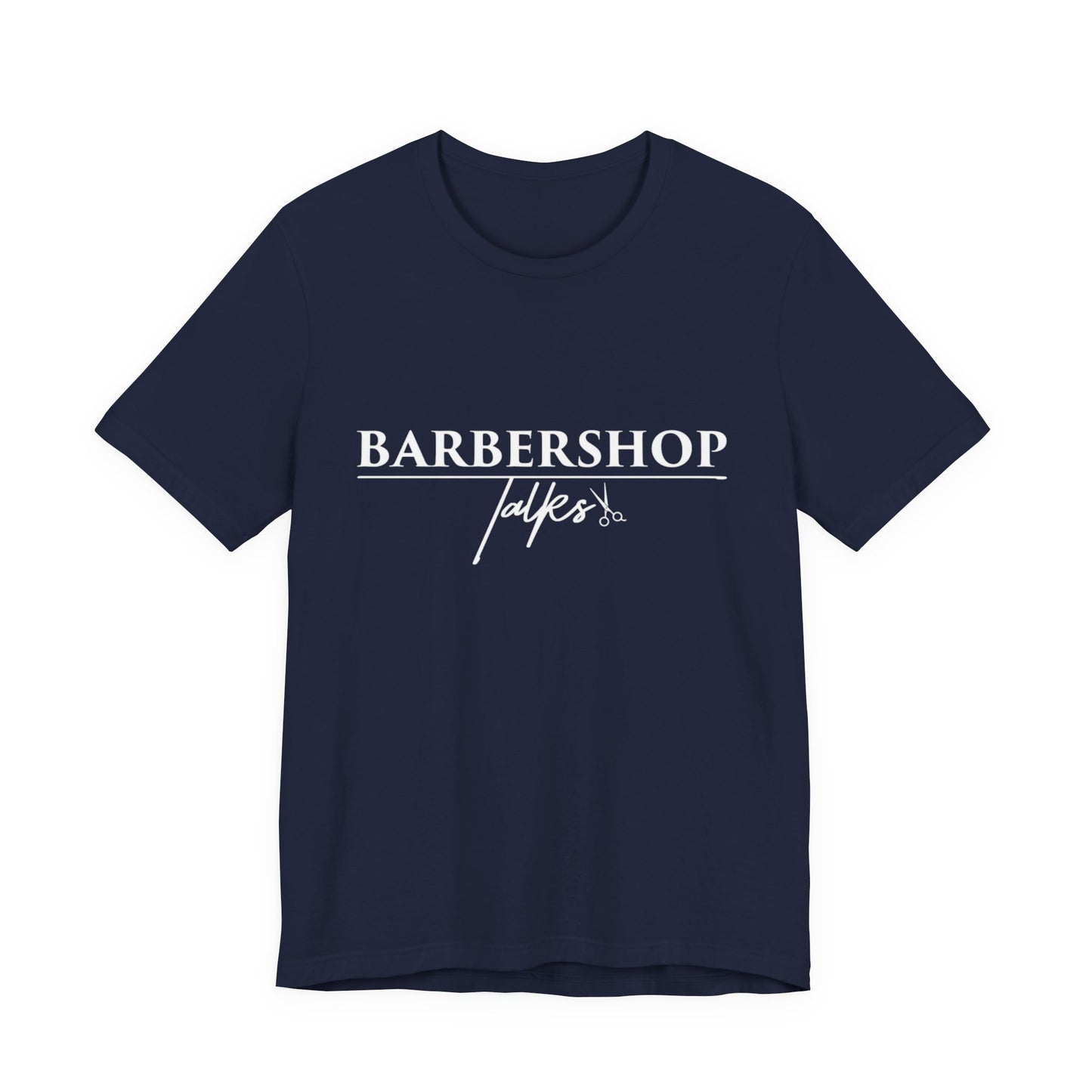 Barbershop Talk Tee — Casual Barber Shop Graphic T-Shirt