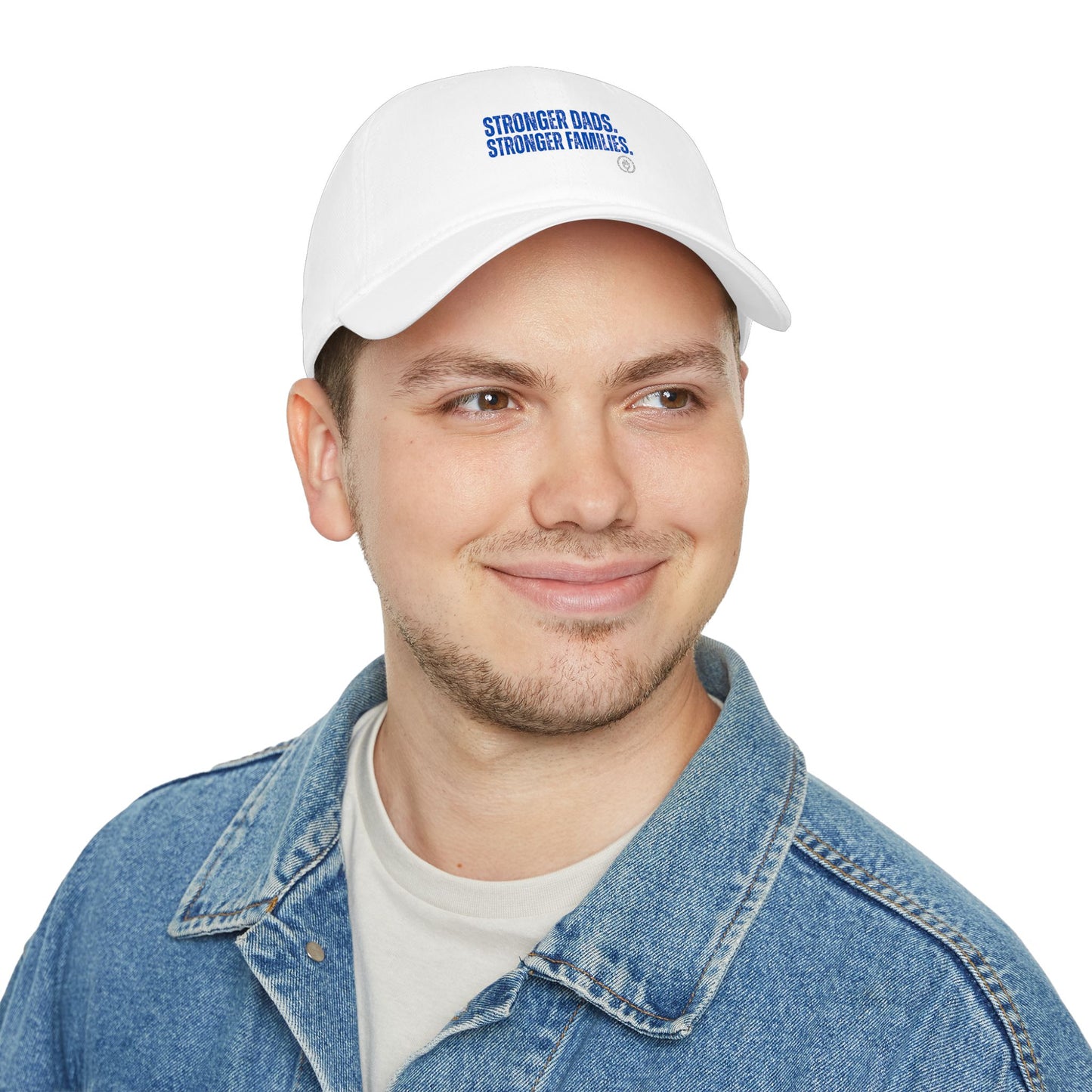 Stronger Dads, Stronger Families Blue Letters Hat