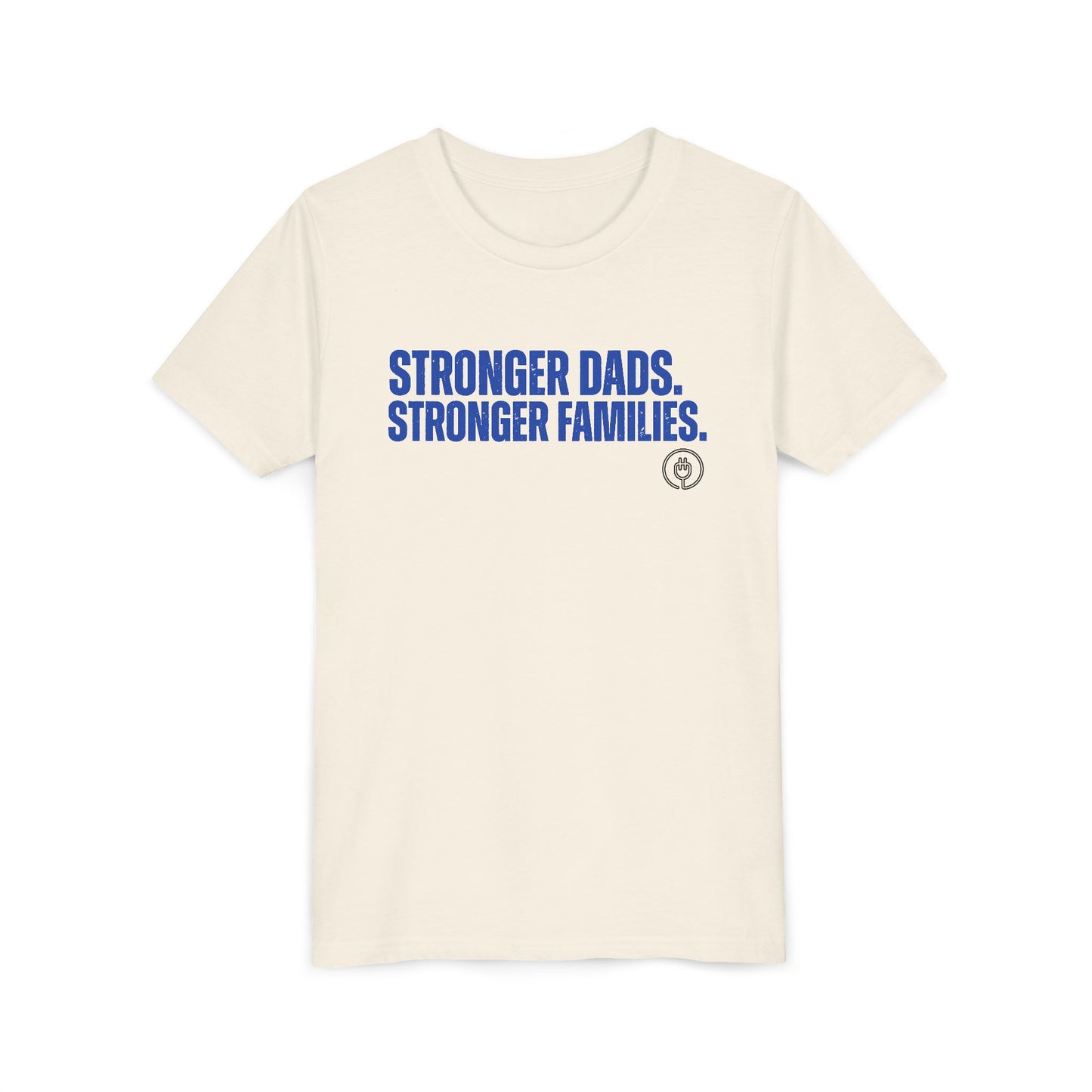 Youth Tee — "Stronger Dads. Stronger Families." Inspirational Kids T‑Shirt for Father’s Day & Family Events