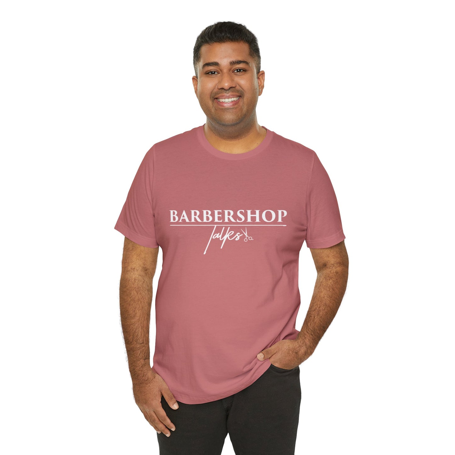 Barbershop Talk Tee — Casual Barber Shop Graphic T-Shirt