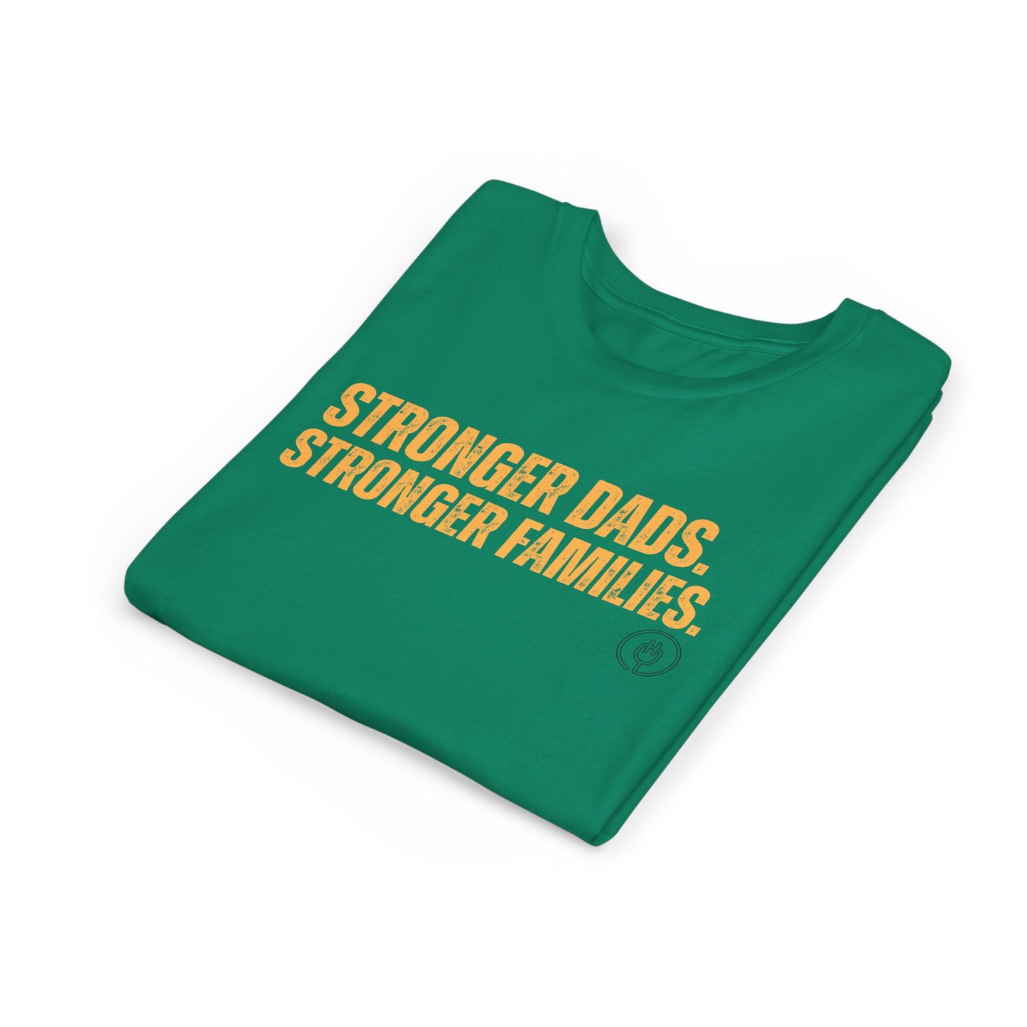 Youth Tee – "Stronger Dads, Stronger Families." Inspirational Kids Shirt for Father's Day & Family Support