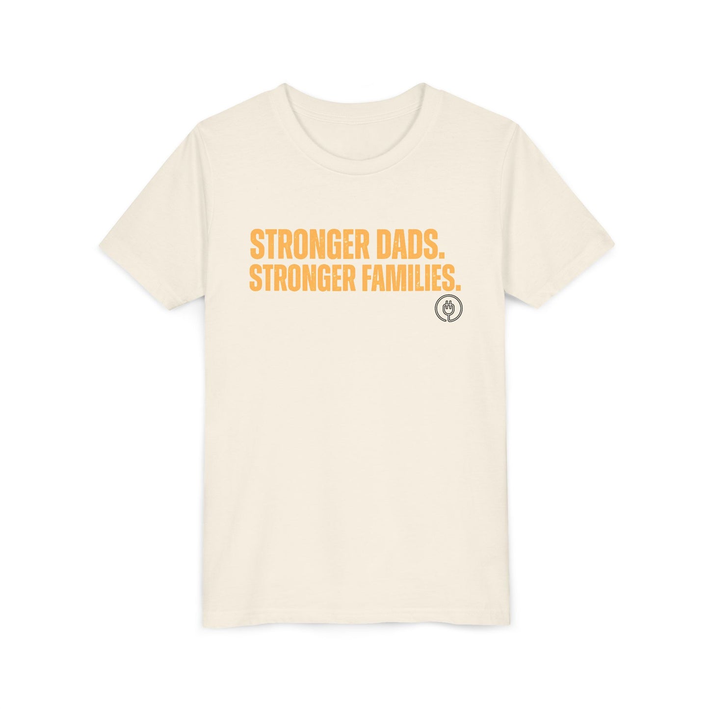 Youth Tee – "Stronger Dads, Stronger Families." Inspirational Kids Shirt for Father's Day & Family Support