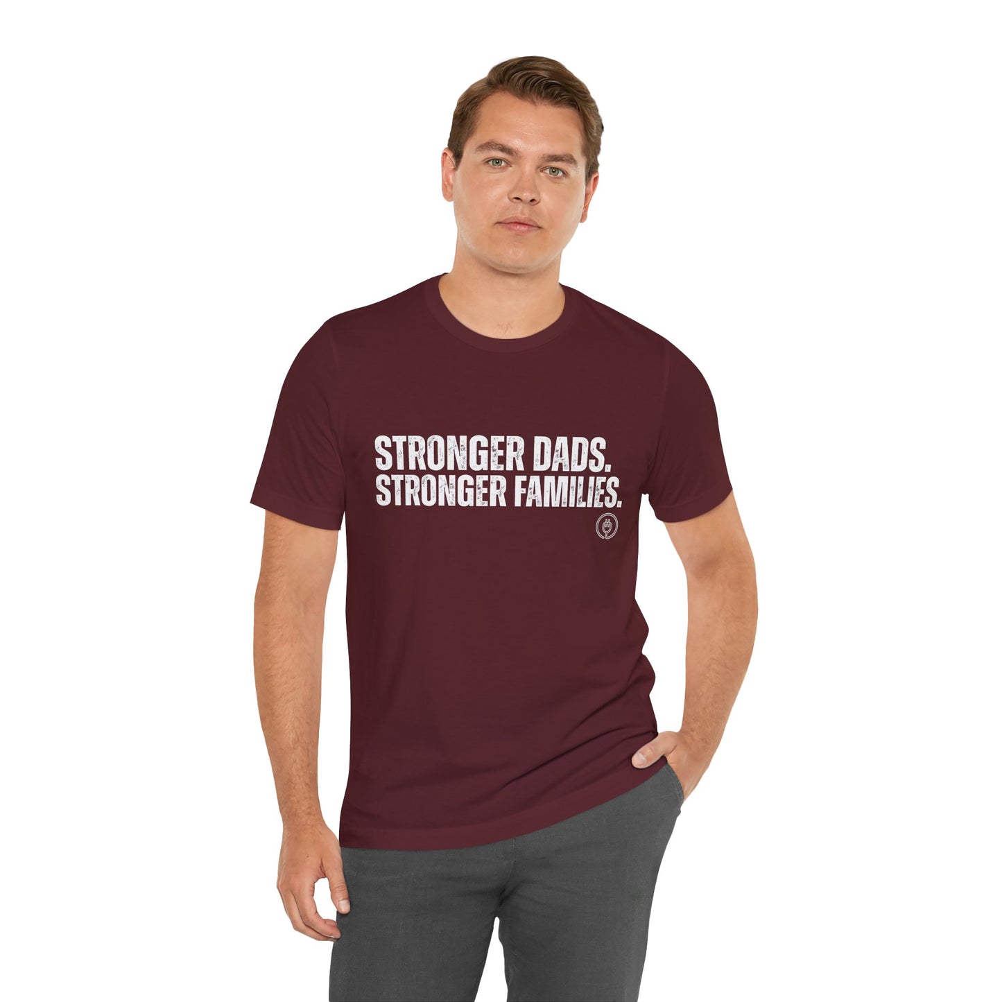 Strong Fathers Tee — "Stronger Dads. Stronger Families." Patriotic Family Pride T‑Shirt
