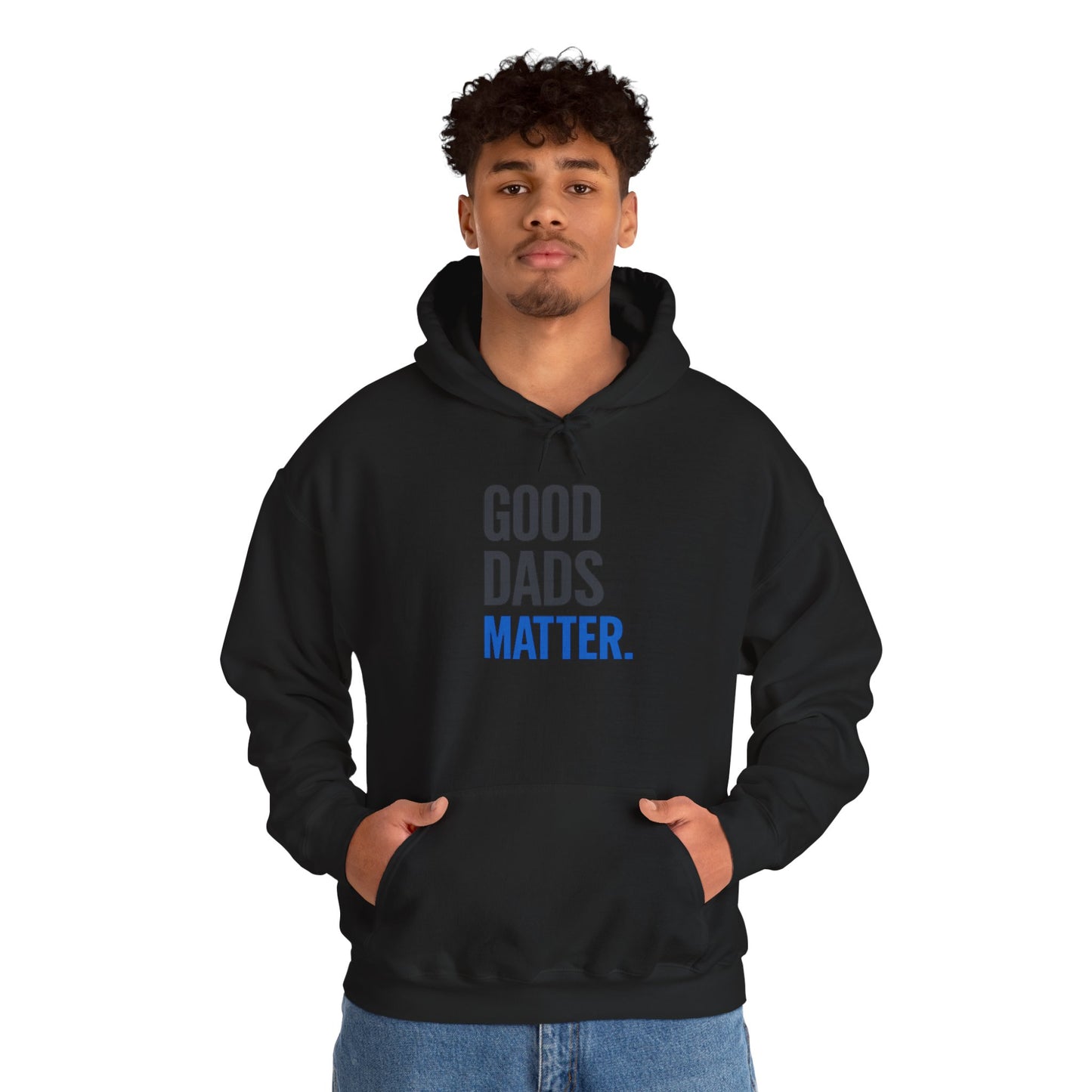 Good Dads Matter Black & Blue Adult Hoodie