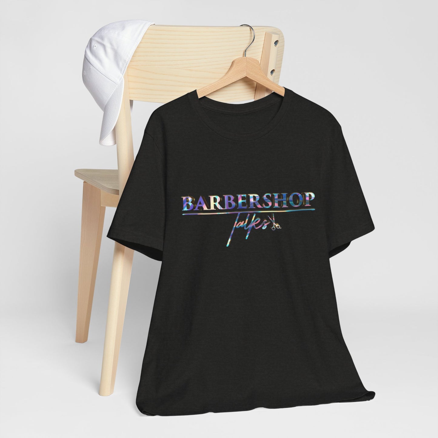 Barbershop Vibes Tee — 'Barbershop Life' Retro Script T-Shirt