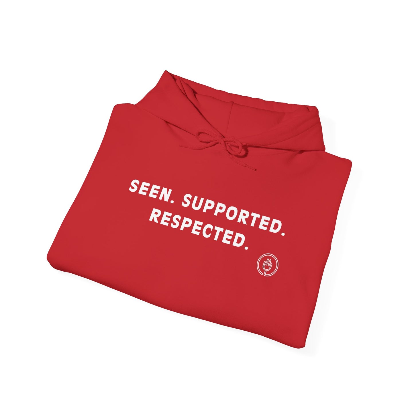 Seen. Supported. Respected. Adult Hoodie