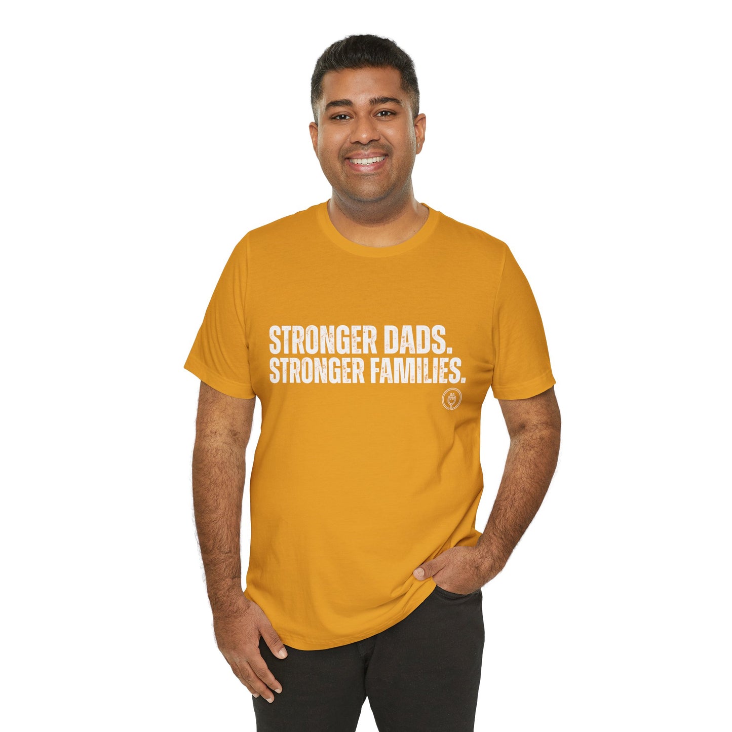 Strong Fathers Tee — "Stronger Dads. Stronger Families." Patriotic Family Pride T‑Shirt