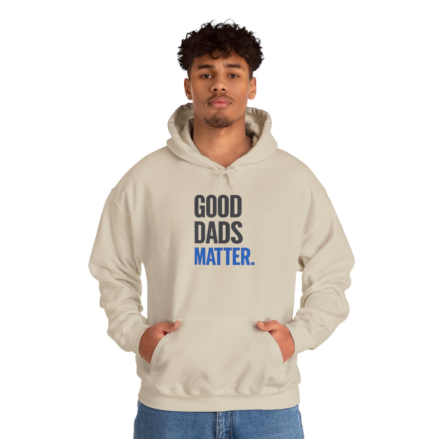 Good Dads Matter Black & Blue Adult Hoodie